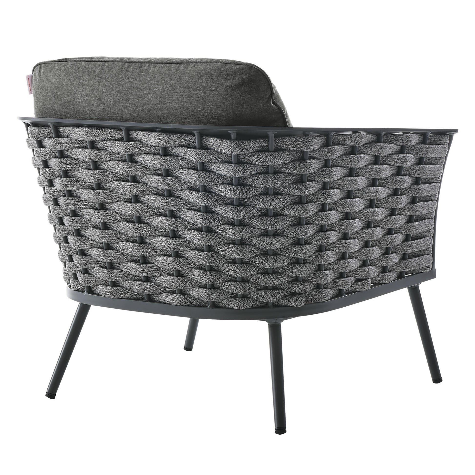Stance Outdoor Patio Aluminum Armchair - White Gray