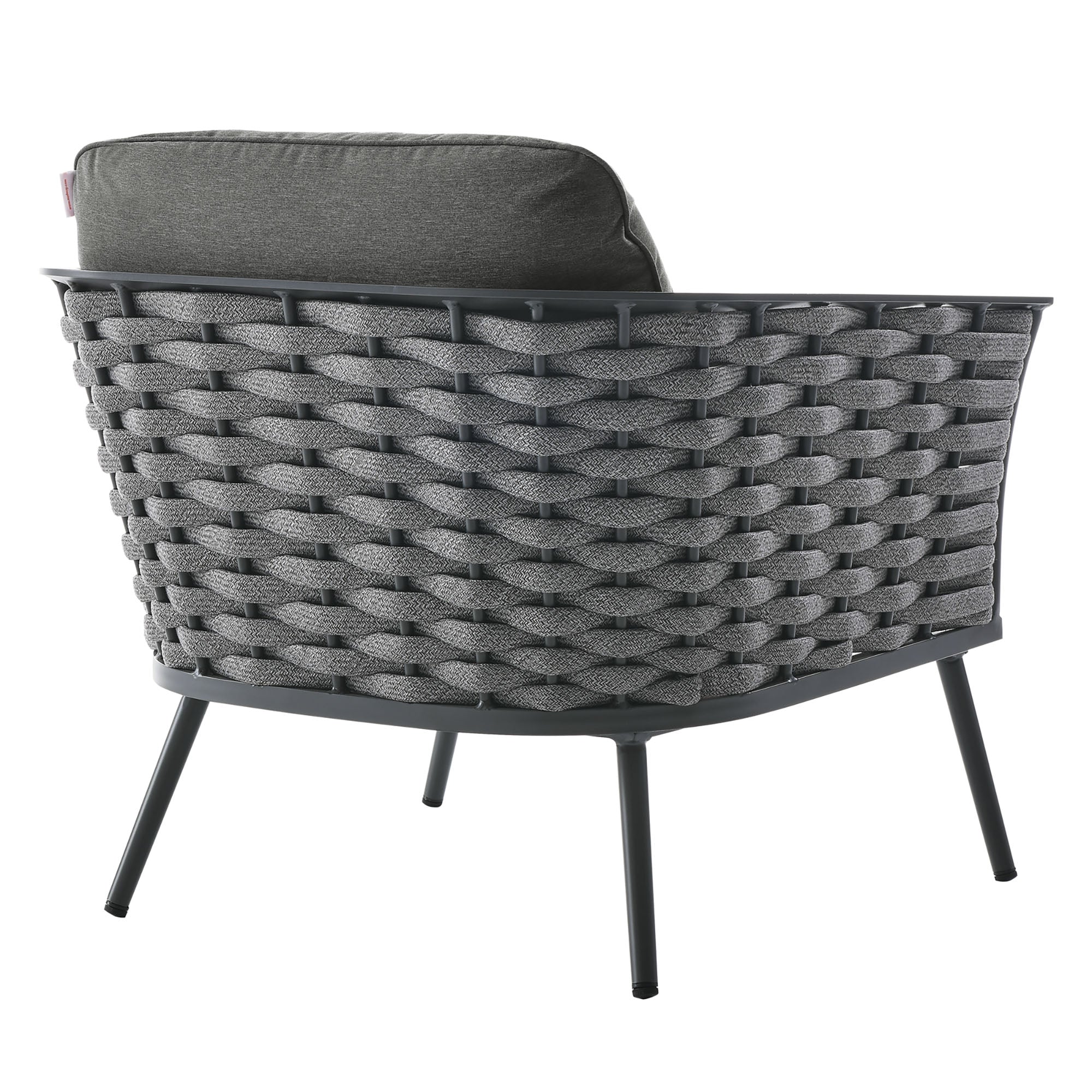 Stance Outdoor Patio Aluminum Armchair - White Gray