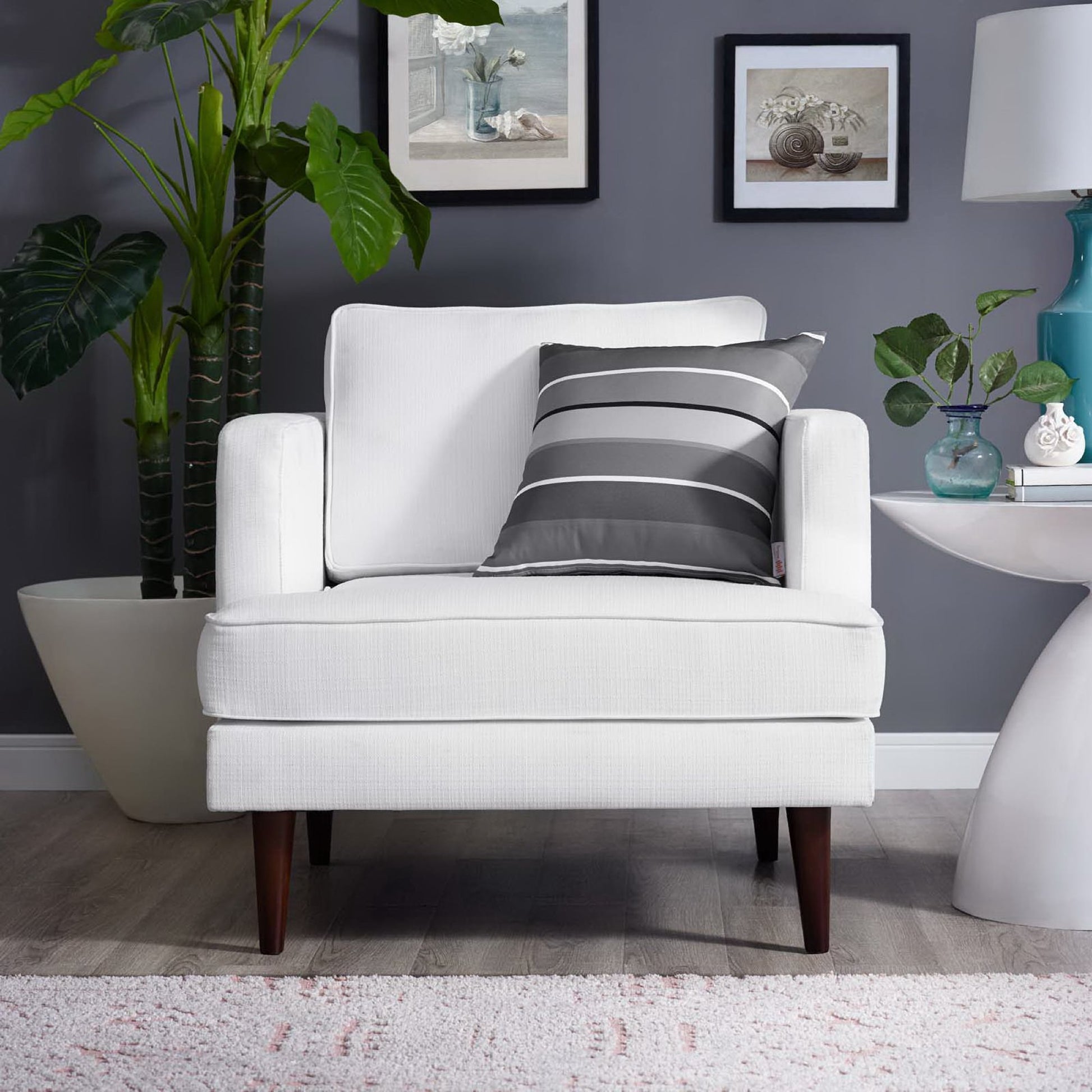 Agile Upholstered Fabric Armchair