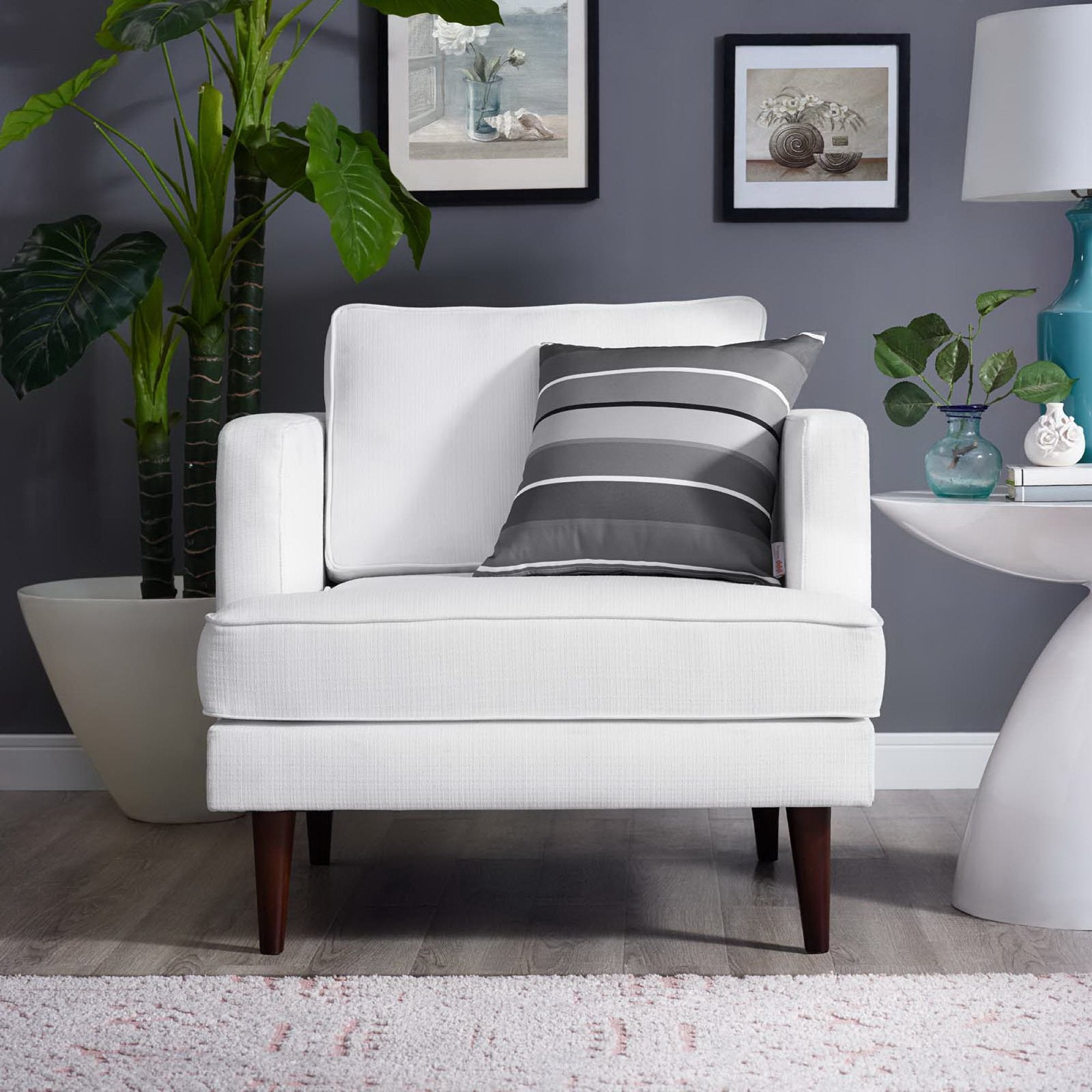 Agile Upholstered Fabric Armchair