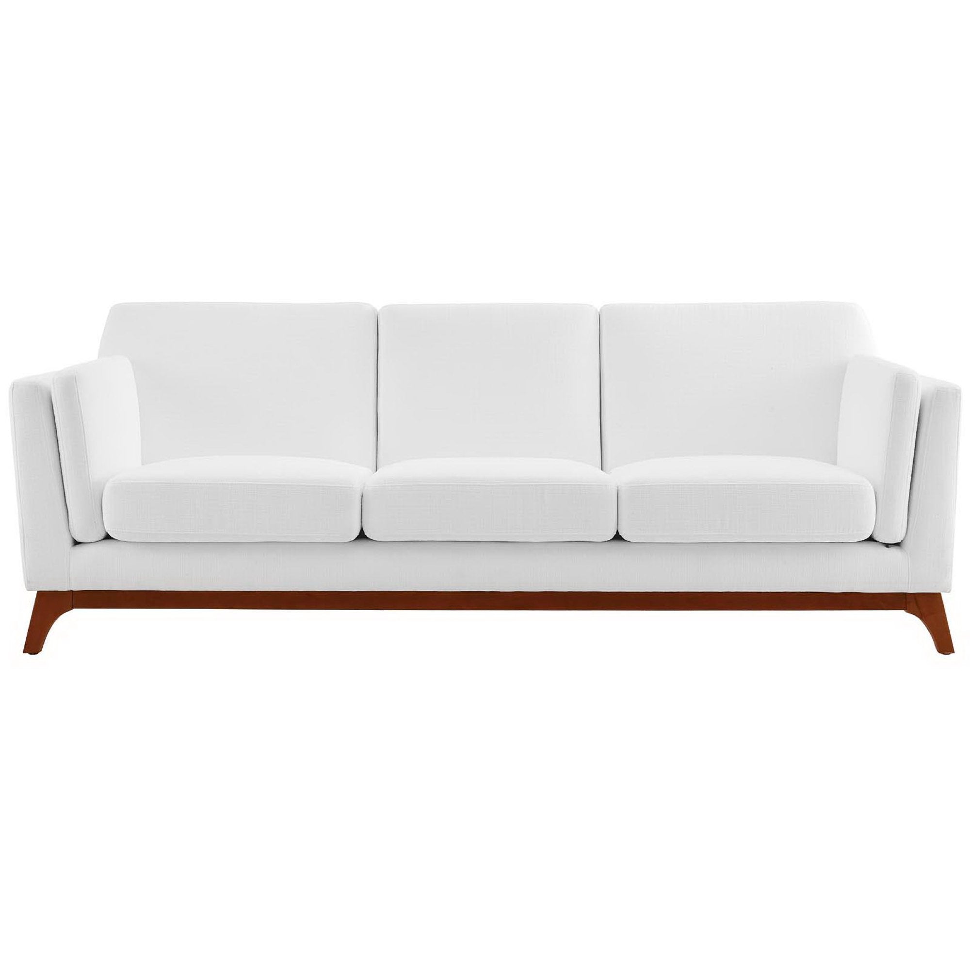 Chance Upholstered Fabric Sofa - White