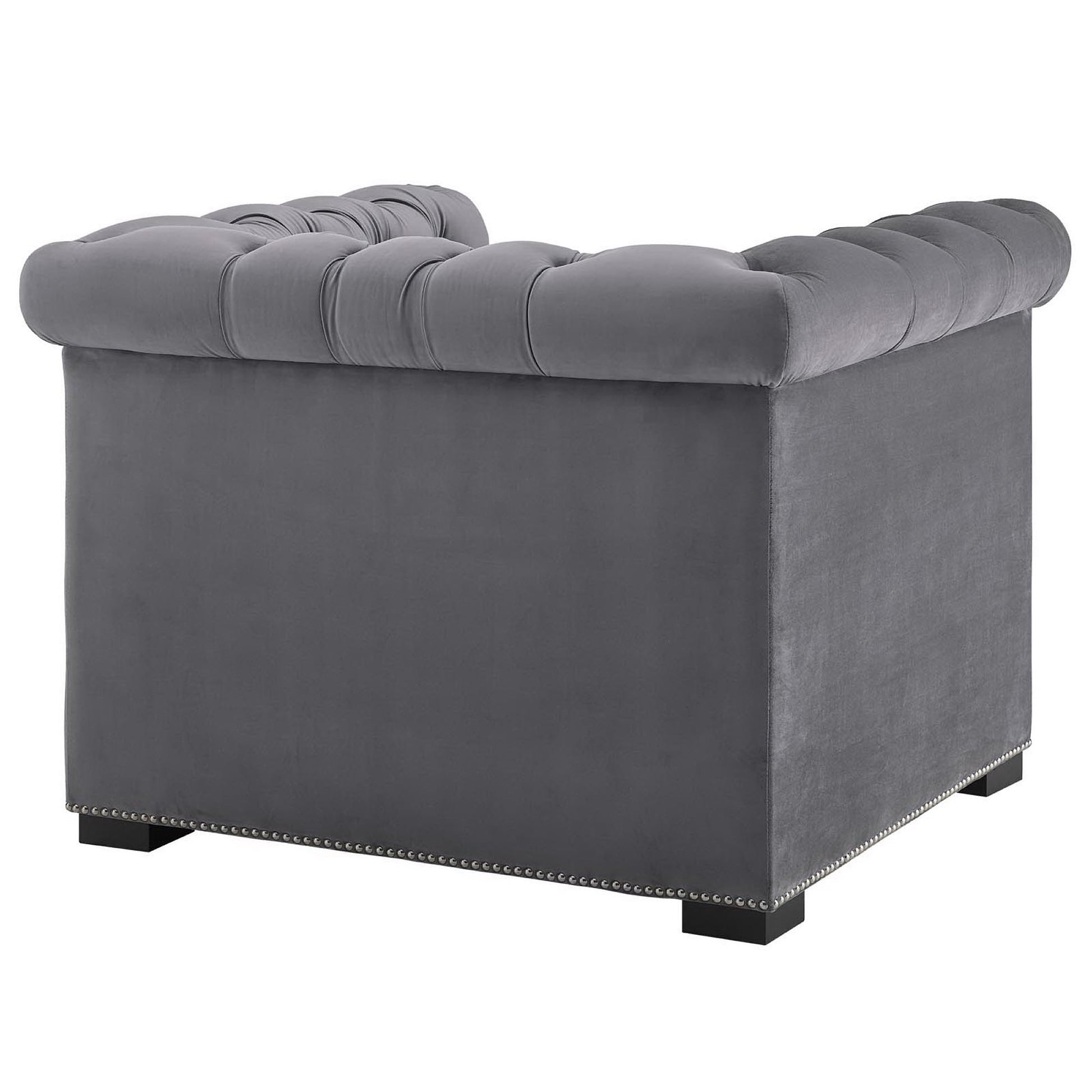 Heritage Performance Velvet Armchair - Midnight Blue