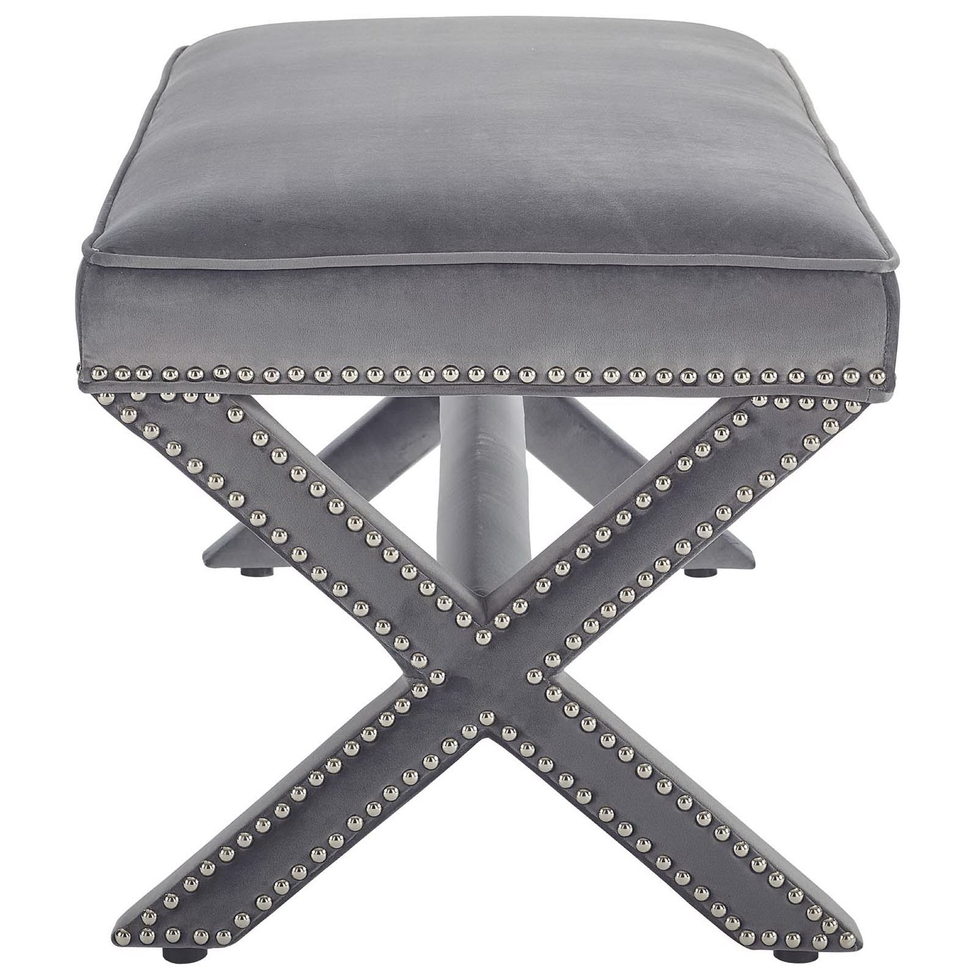 Rivet Performance Velvet Bench - Navy