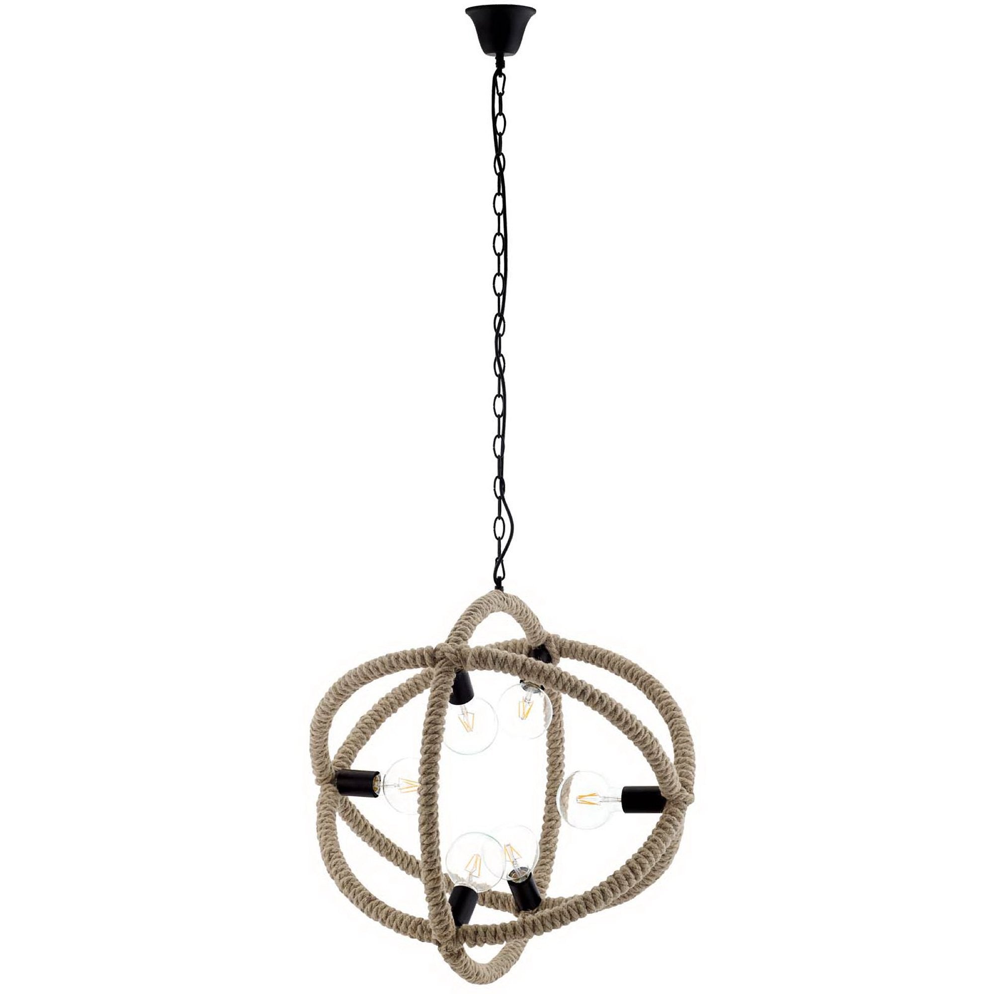 Transpose Rope Pendant Chandelier - Black