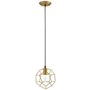 Pique Gold Metal Ceiling Fixture - Yellow