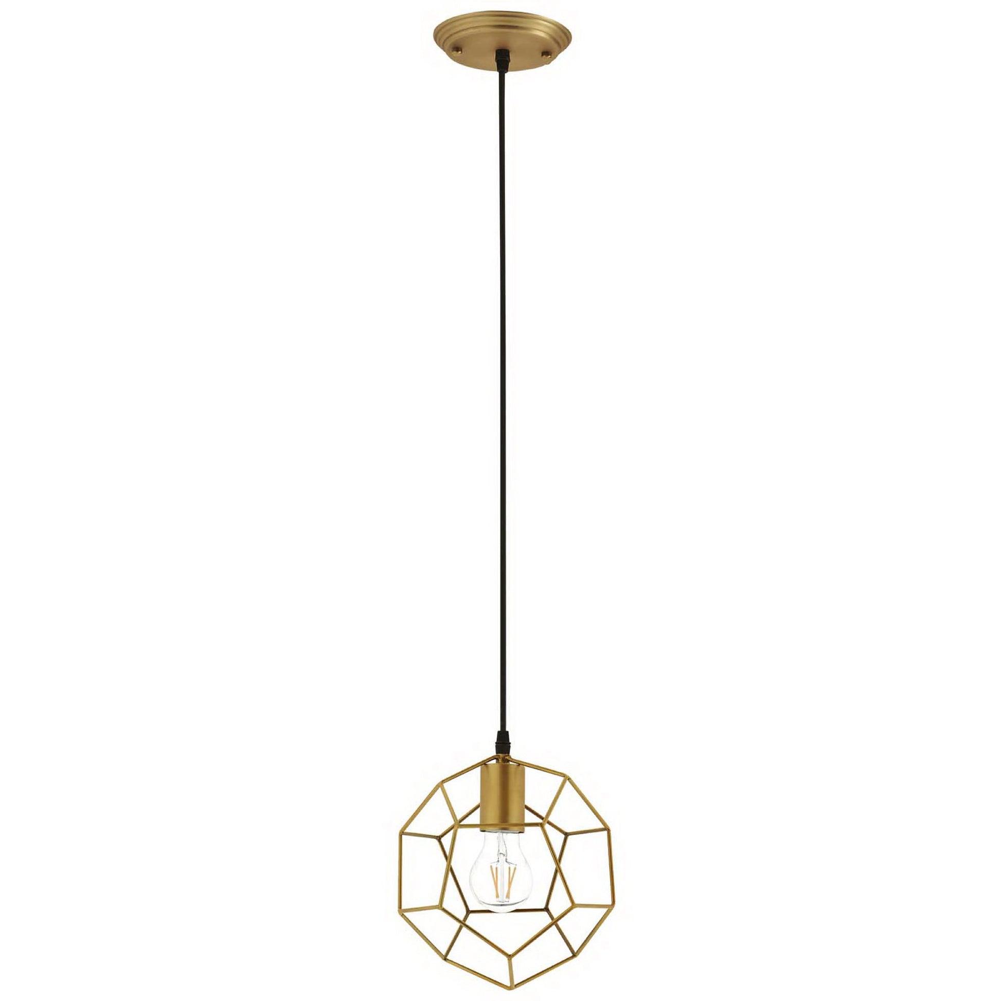 Pique Gold Metal Ceiling Fixture - Yellow