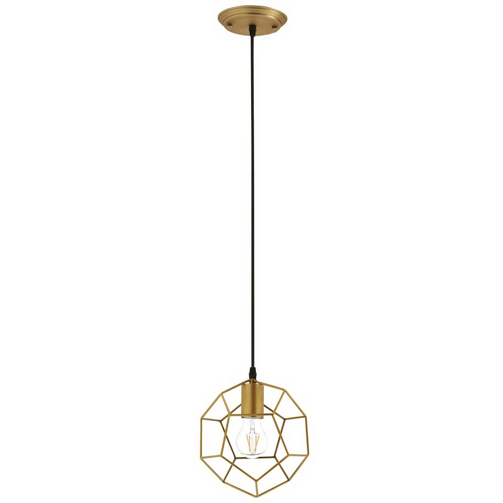 Pique Gold Metal Ceiling Fixture - Yellow
