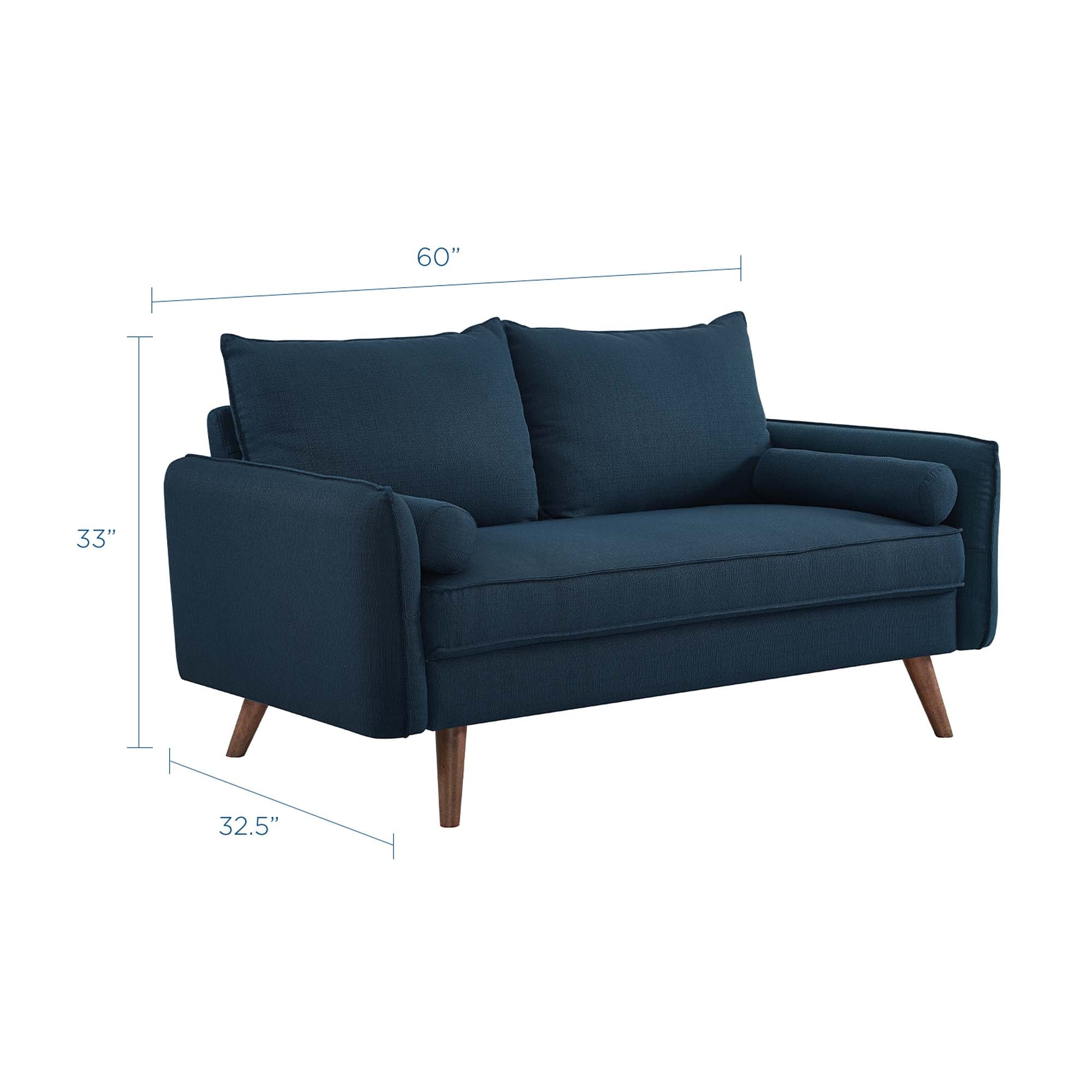 Revive Upholstered Fabric Loveseat - Beige