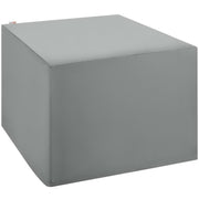 Immerse Convene / Sojourn / Summon Ottoman and Side Table Outdoor Patio Furniture Cover - Gray