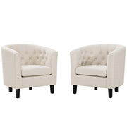 Prospect 2 Piece Upholstered Fabric Armchair Set - Beige