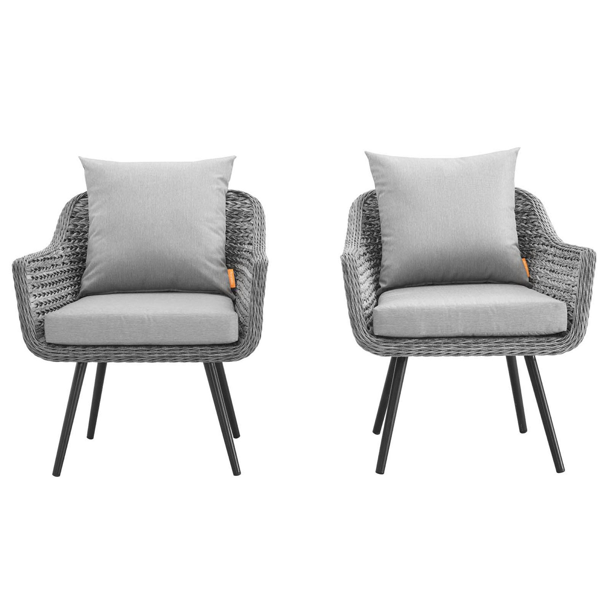 Endeavor Armchair Outdoor Patio Wicker Rattan Set of 2