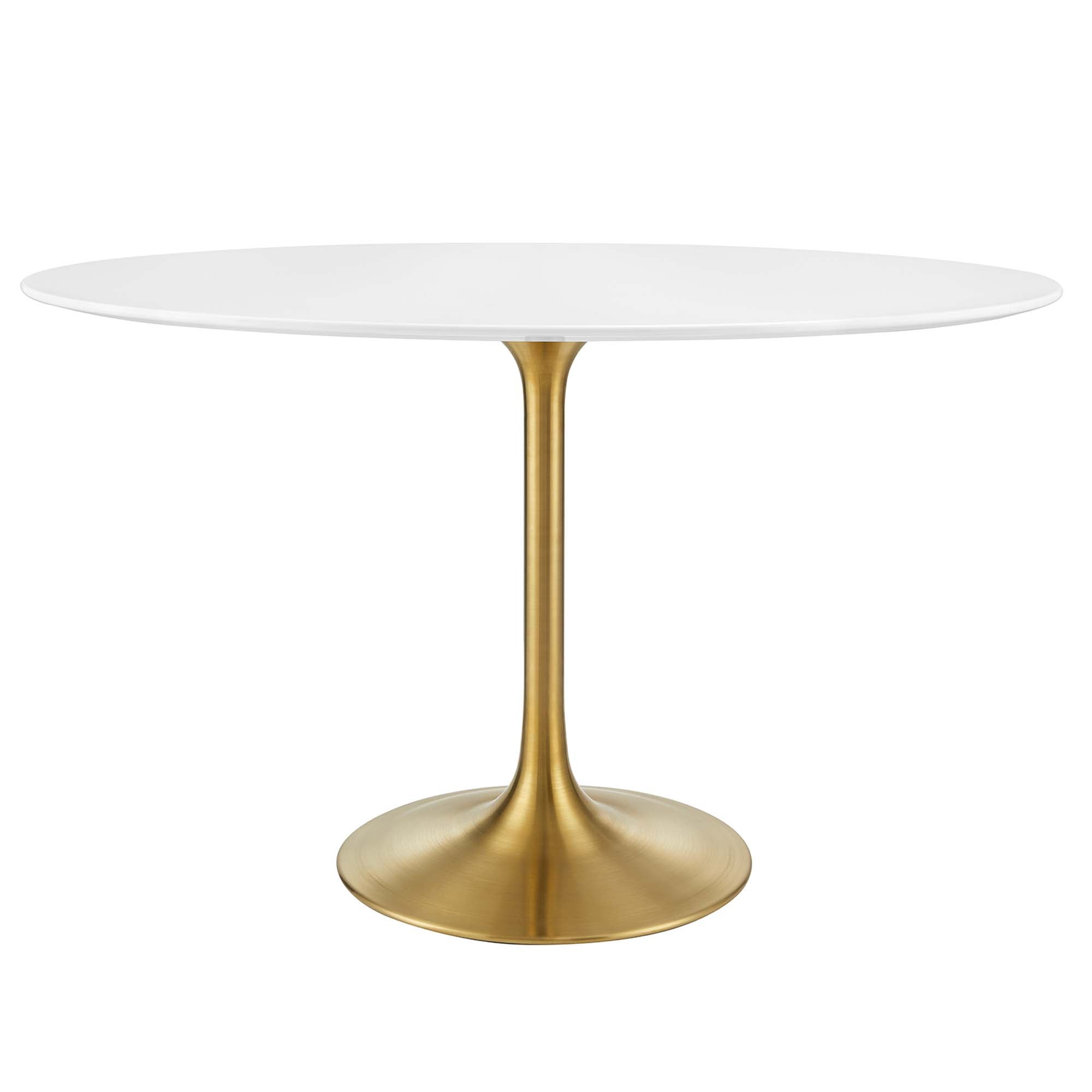 Lippa 48" Oval Wood Dining Table - Gold White