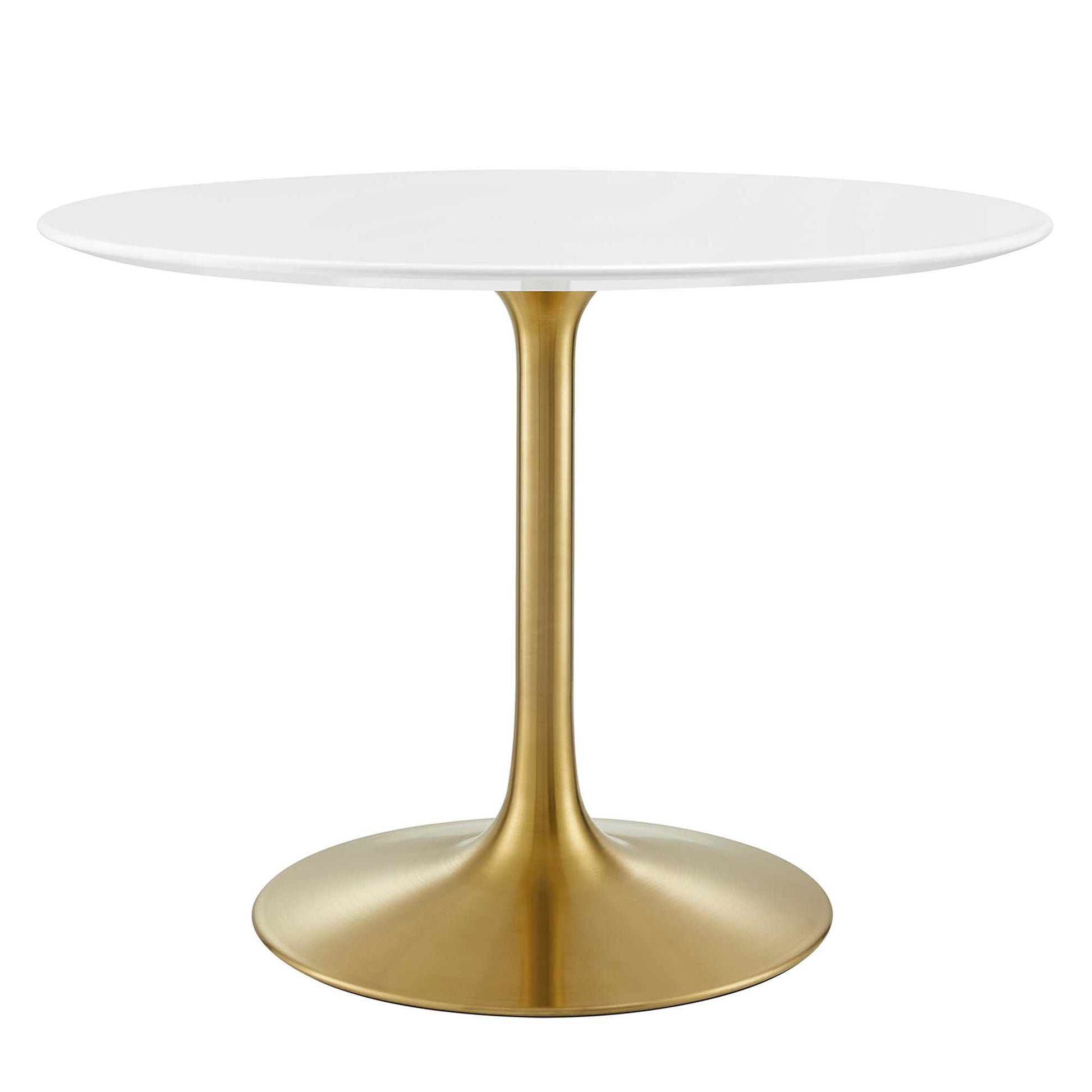 Lippa 40" Round Wood Dining Table - Gold White