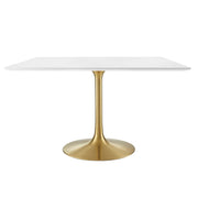 Lippa 48" Square Wood Dining Table - Gold White