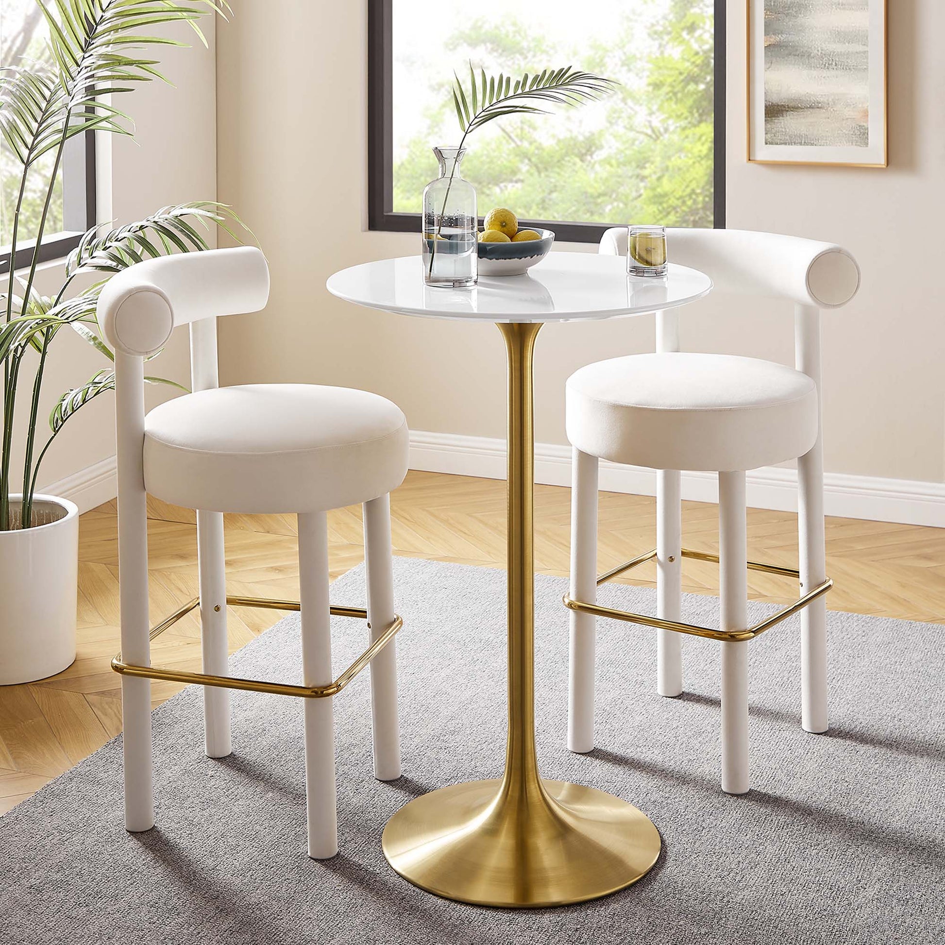 Lippa 28" Round Wood Bar Table