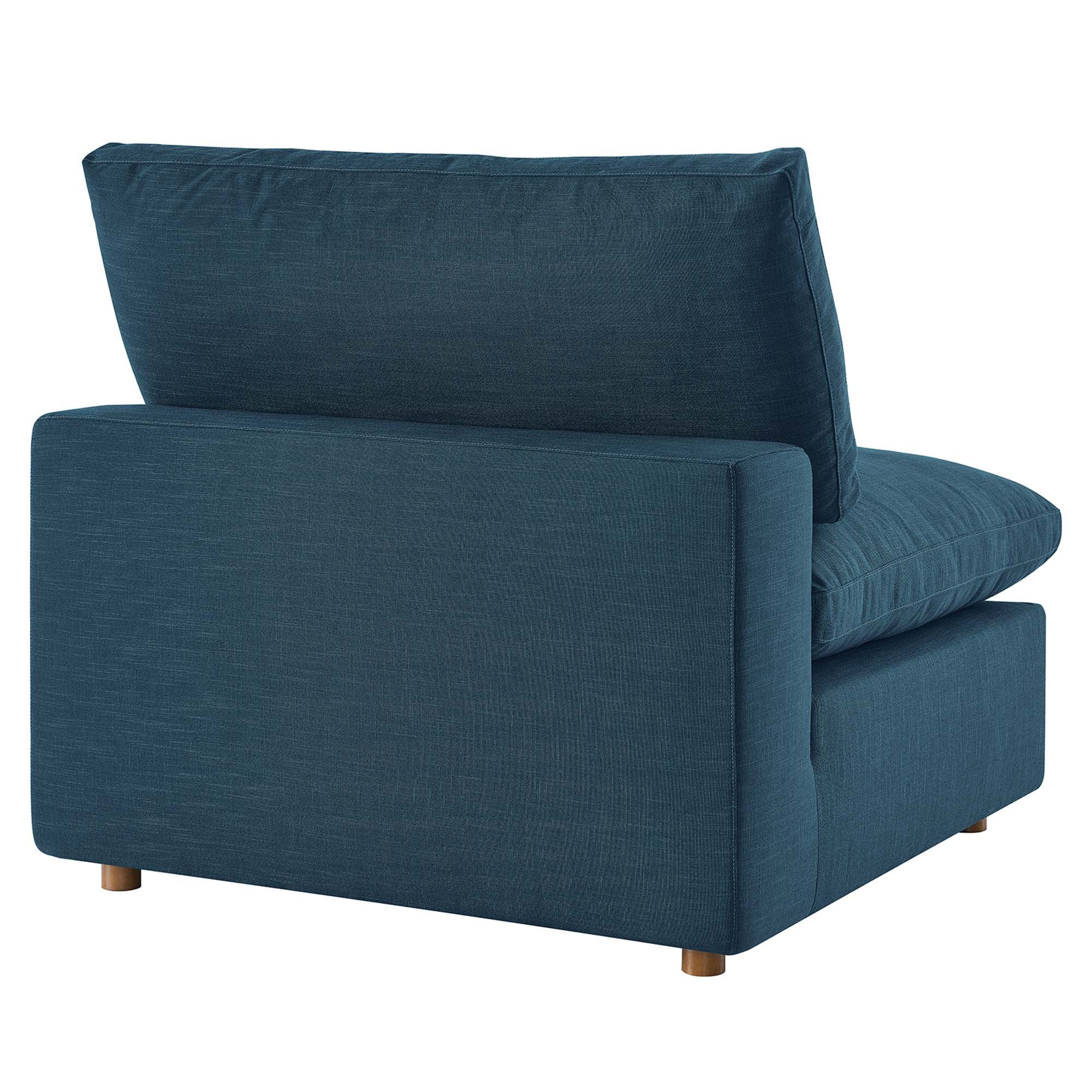 Commix Down Filled Overstuffed Armless Chair - Black