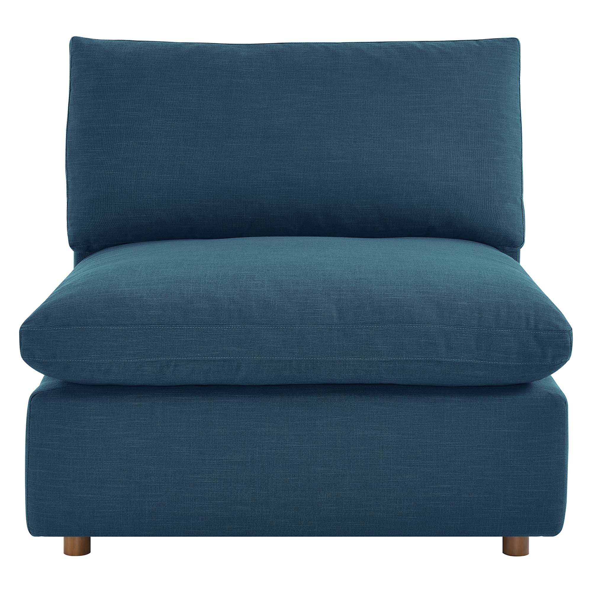 Commix Down Filled Overstuffed Armless Chair - Light Beige