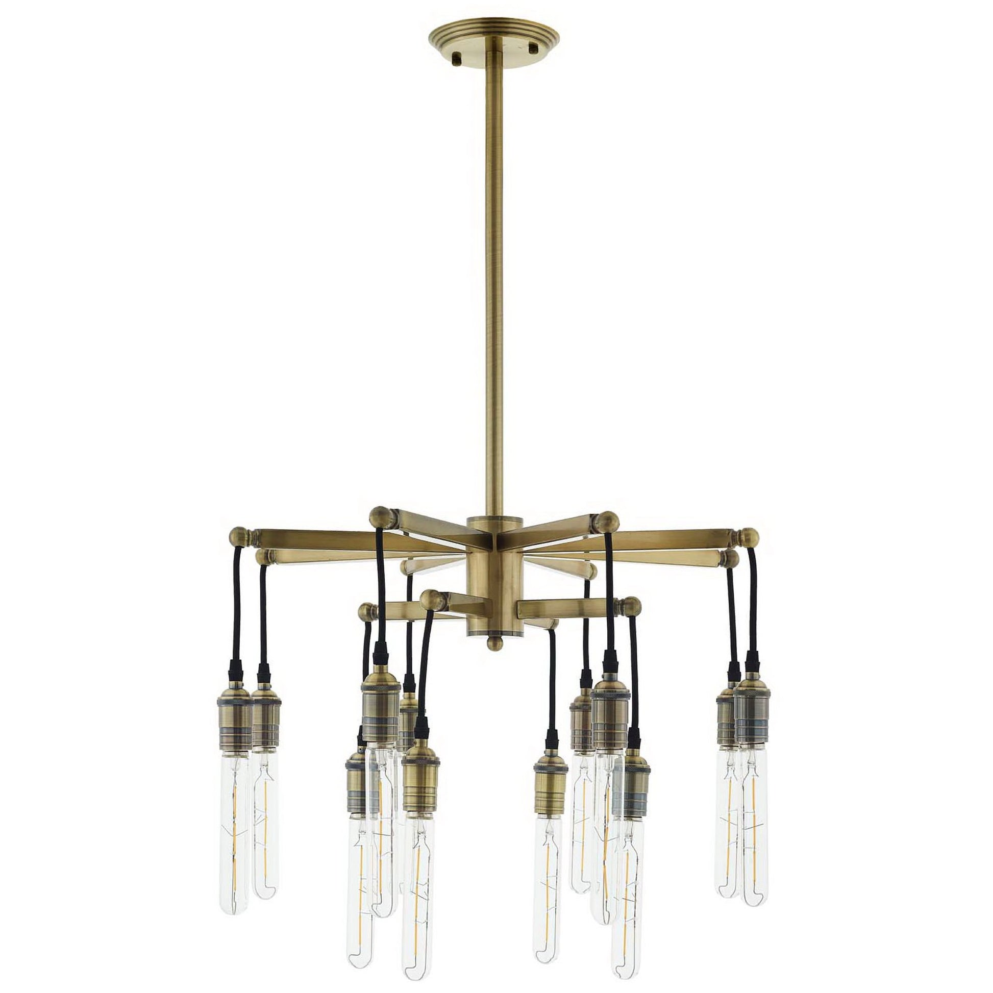 Resolve Antique Brass Ceiling Light Pendant Chandelier - Yellow