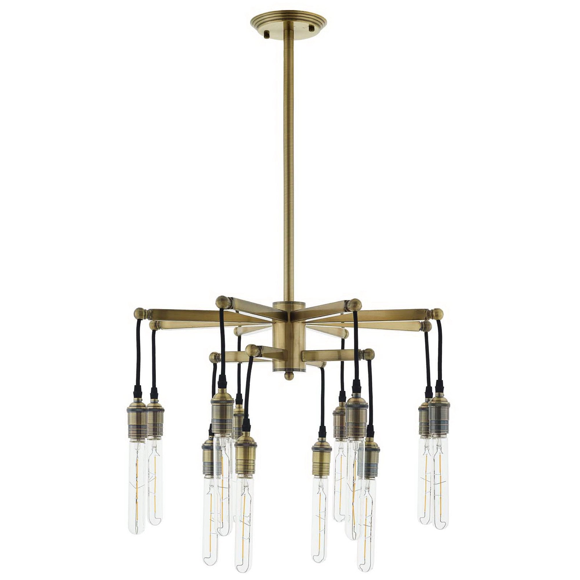 Resolve Antique Brass Ceiling Light Pendant Chandelier - Yellow