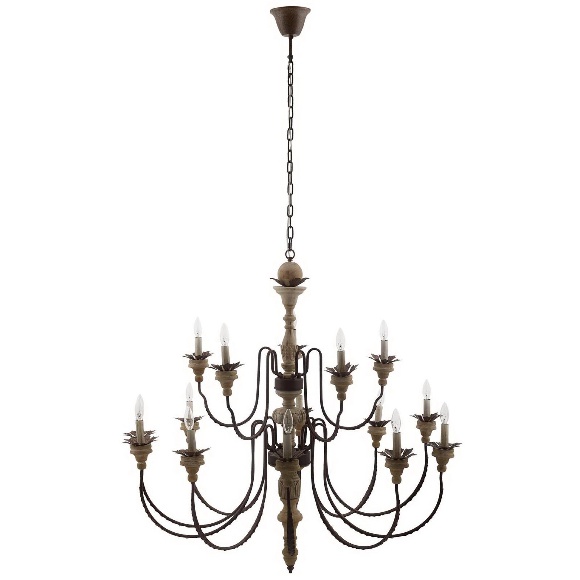 Nobility Pendant Light Ceiling Candelabra Chandelier - Black