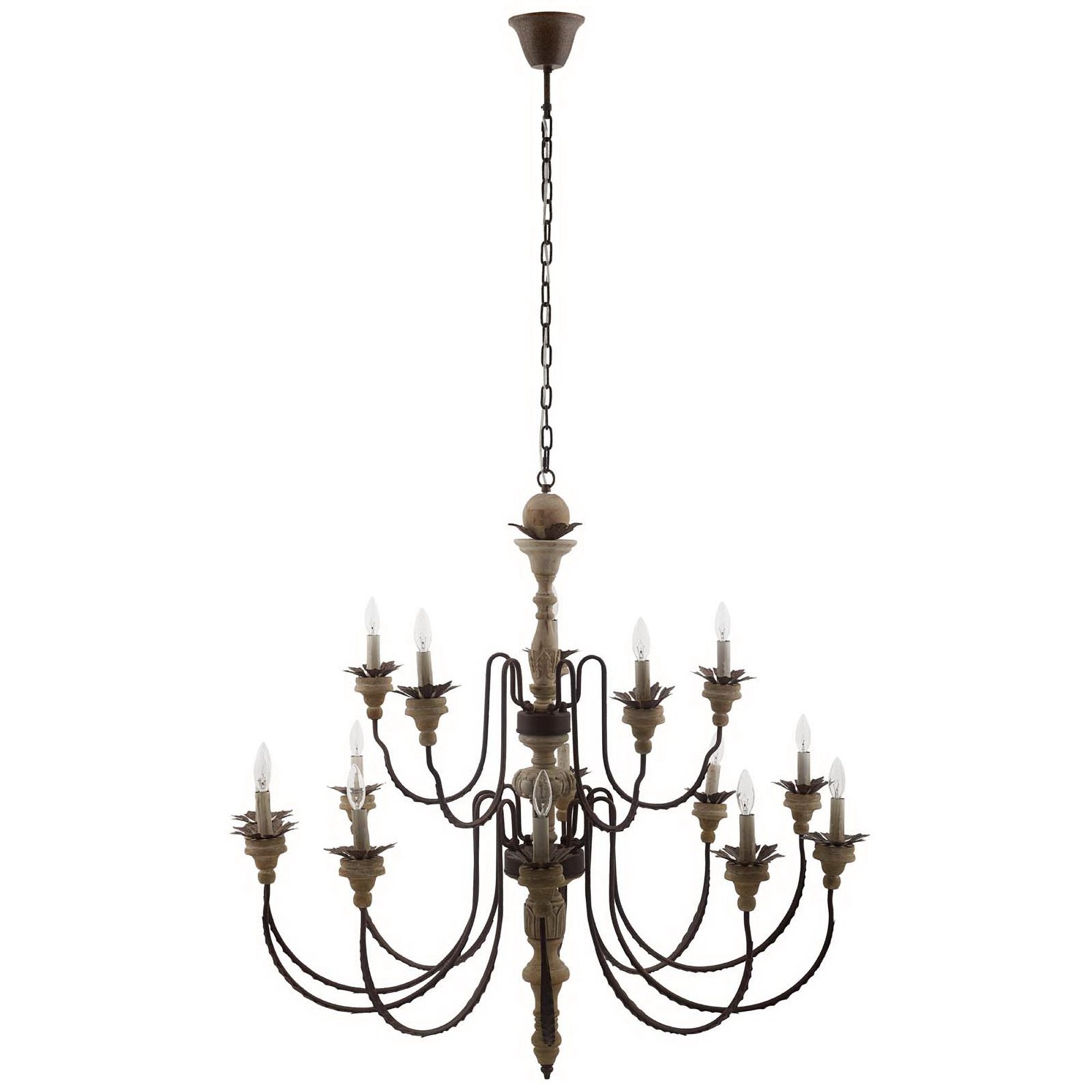 Nobility Pendant Light Ceiling Candelabra Chandelier - Black