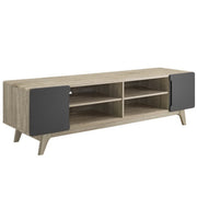 Tread 70" Media Console TV Stand - Natural Gray