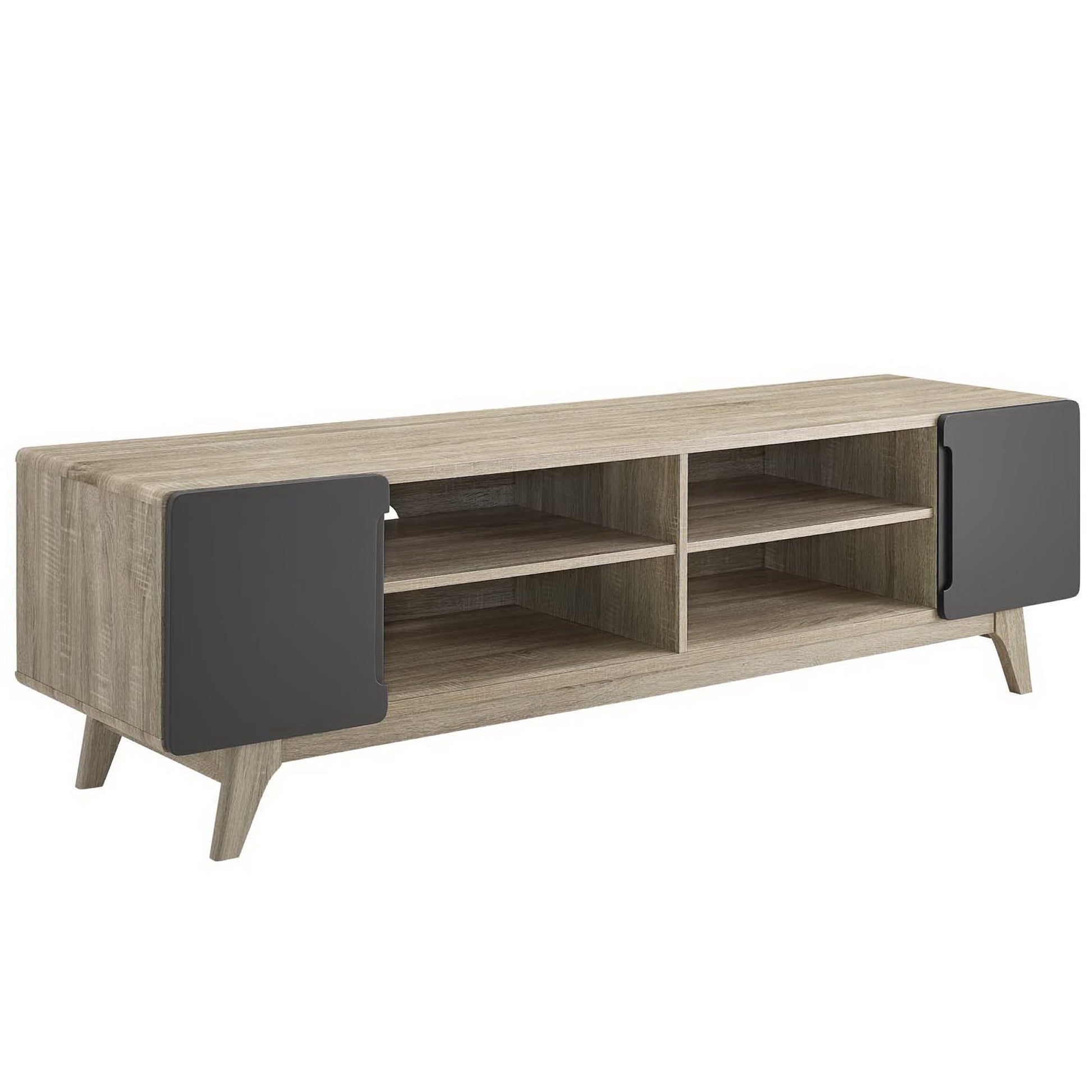 Tread 70" Media Console TV Stand - Natural Gray