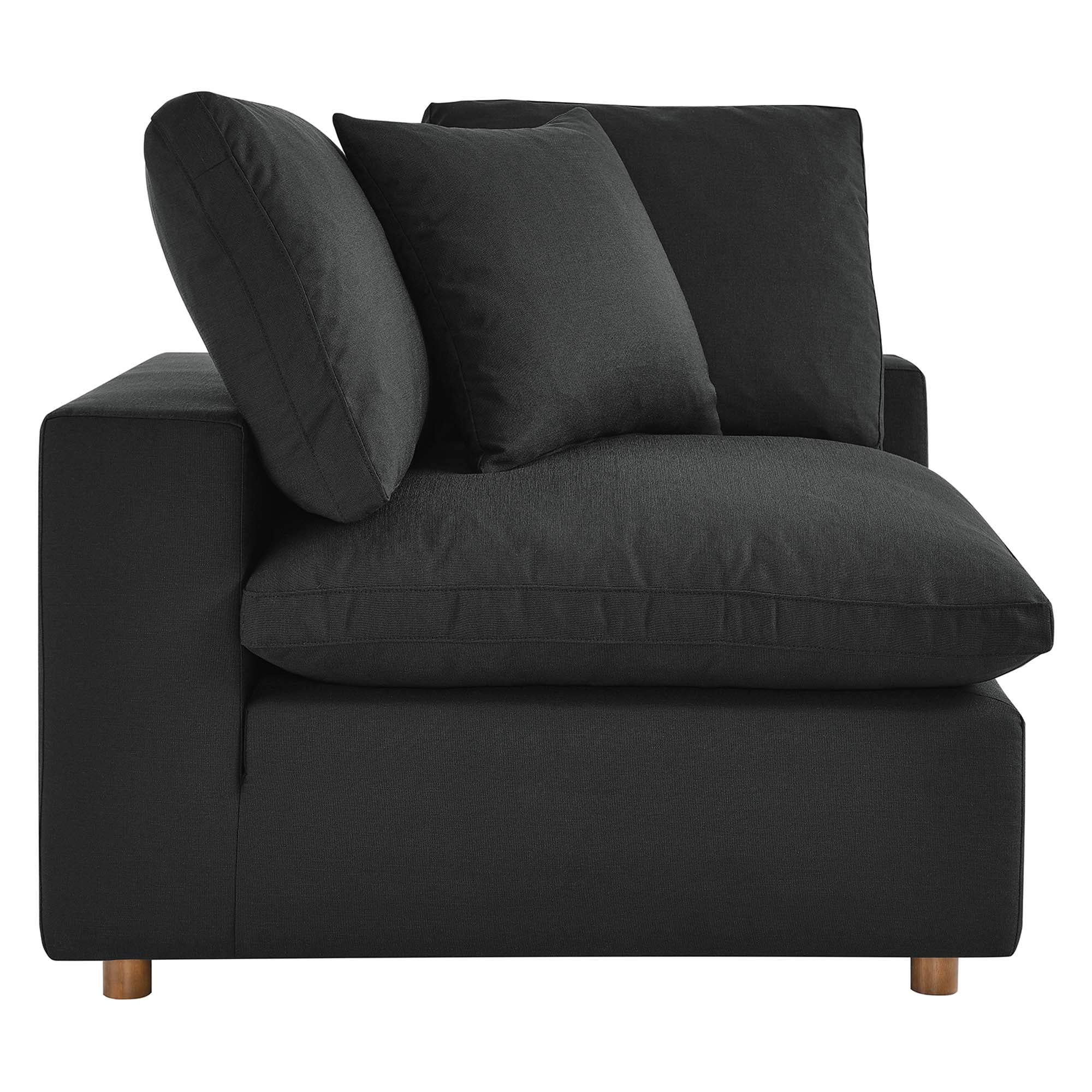 Commix Down Filled Overstuffed Corner Chair - Light Gray