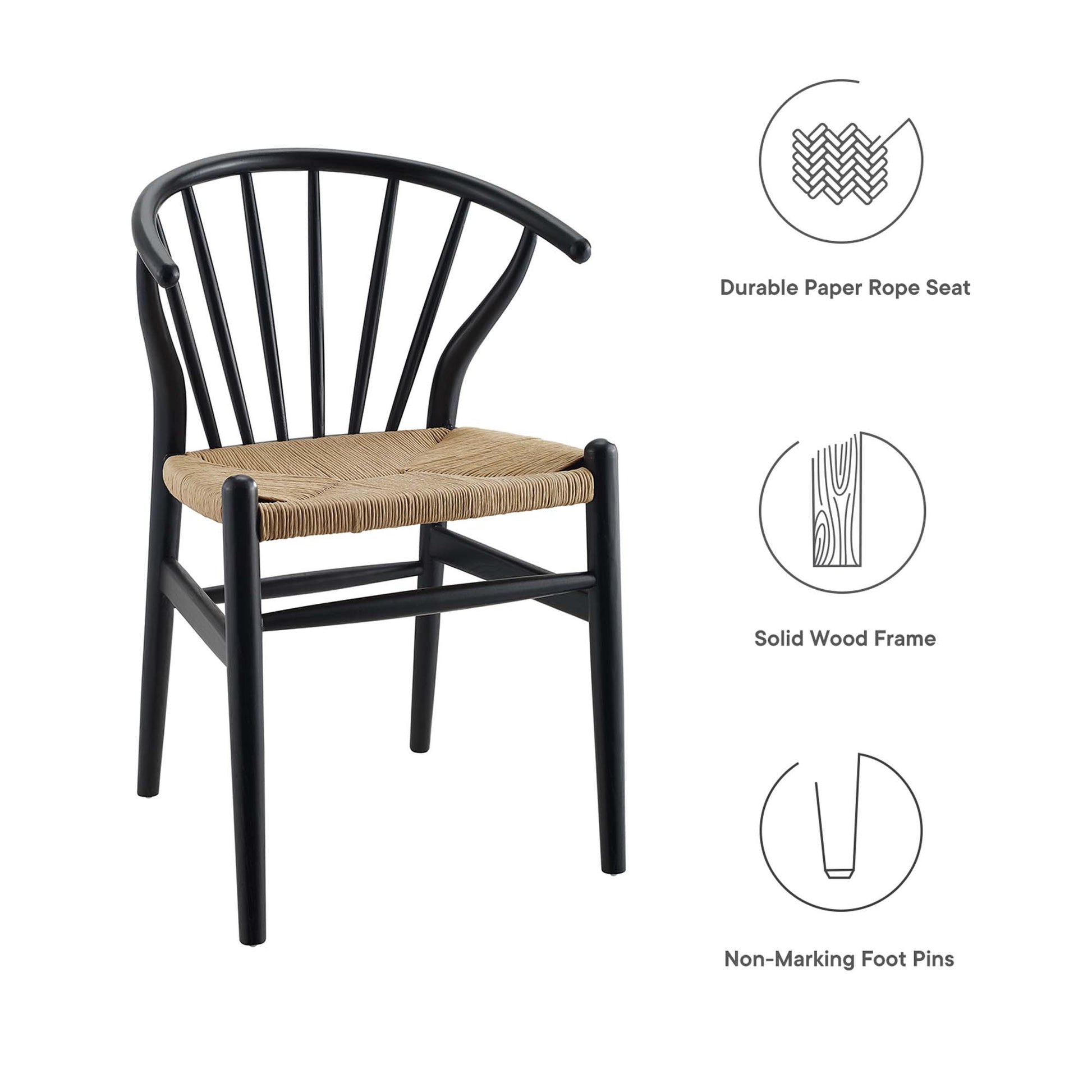 Flourish Spindle Wood Dining Side Chair - Natural
