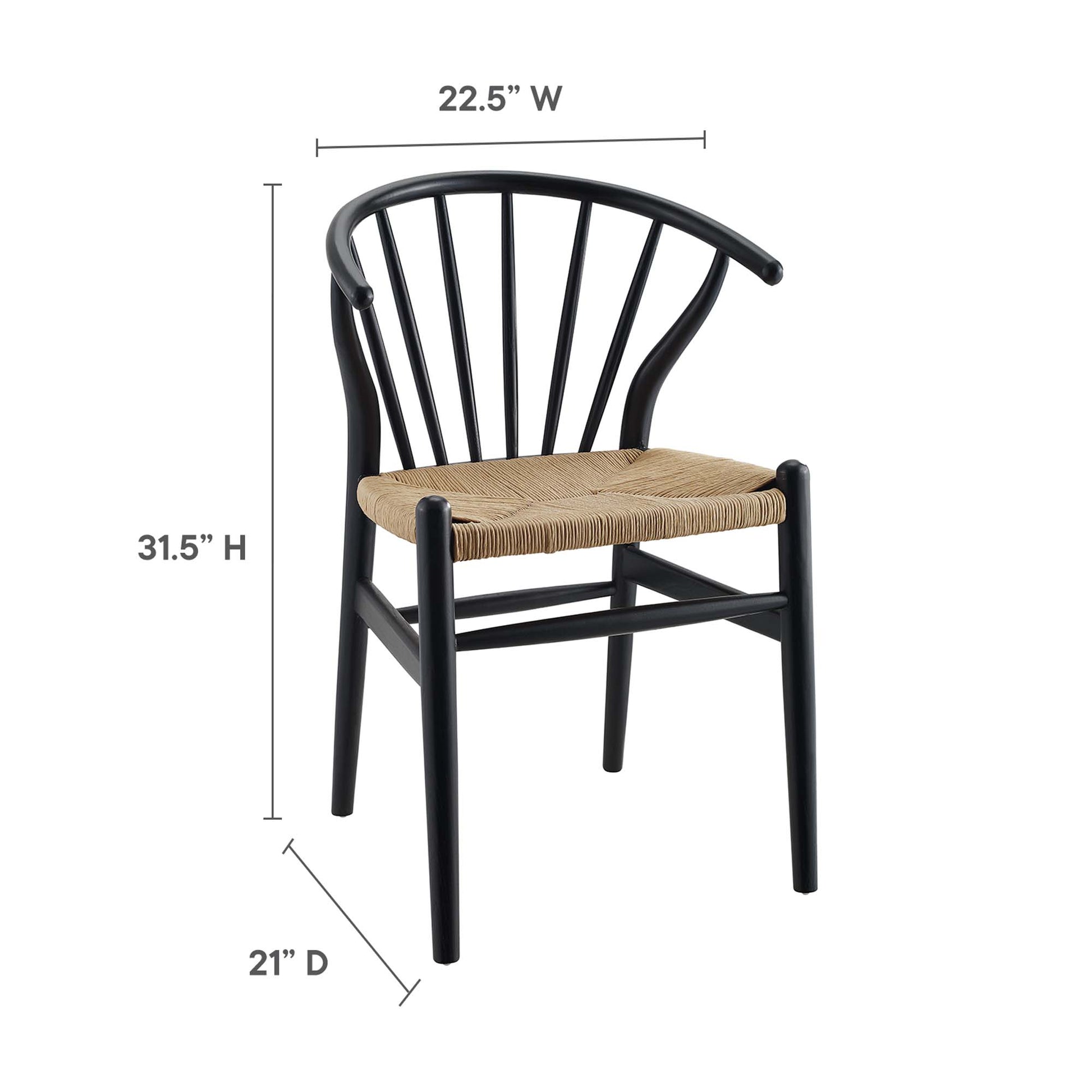 Flourish Spindle Wood Dining Side Chair - Walnut
