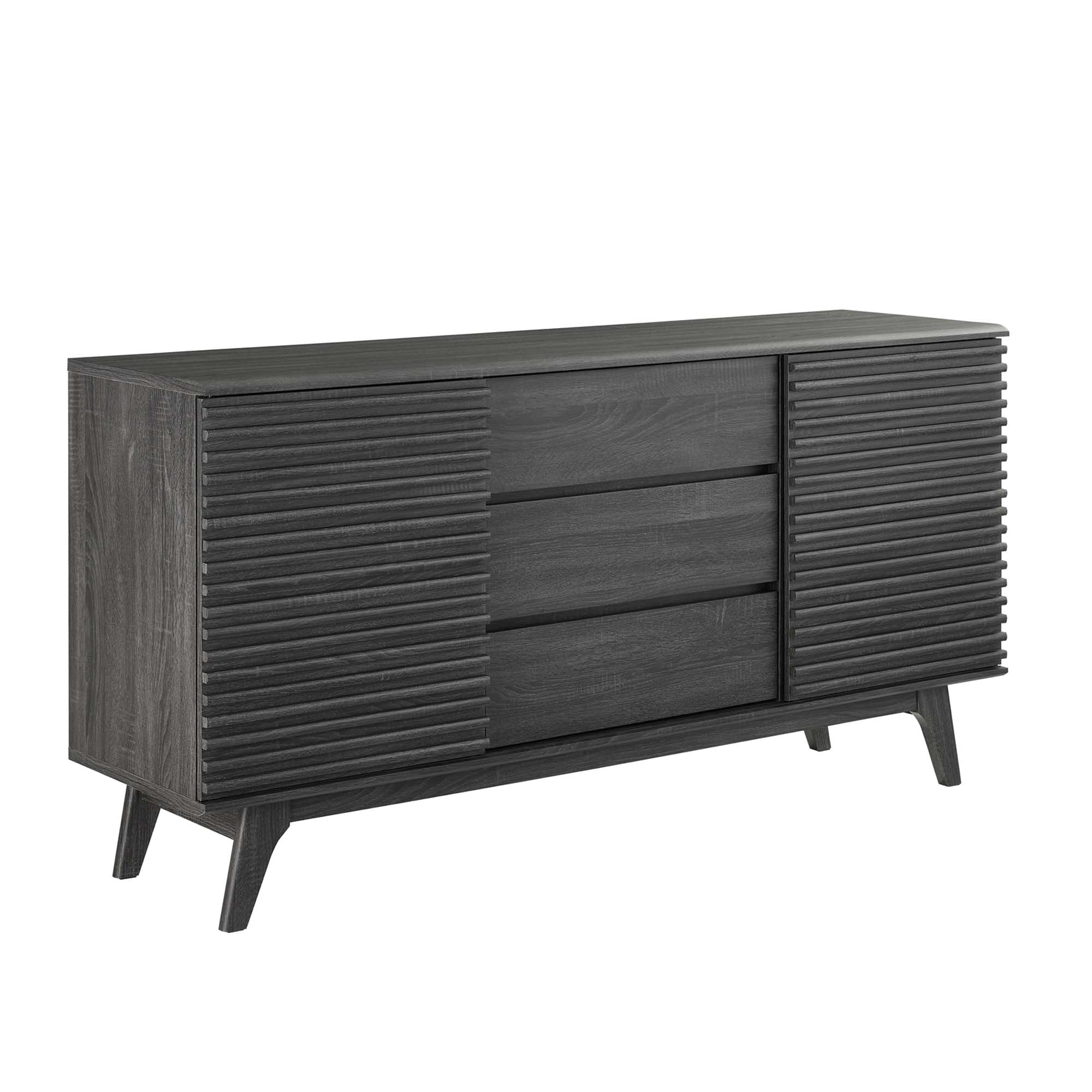 Render 63" Sideboard Buffet Table or TV Stand - Charcoal