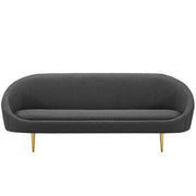 Sublime Vertical Curve Back Fabric Sofa - Gray