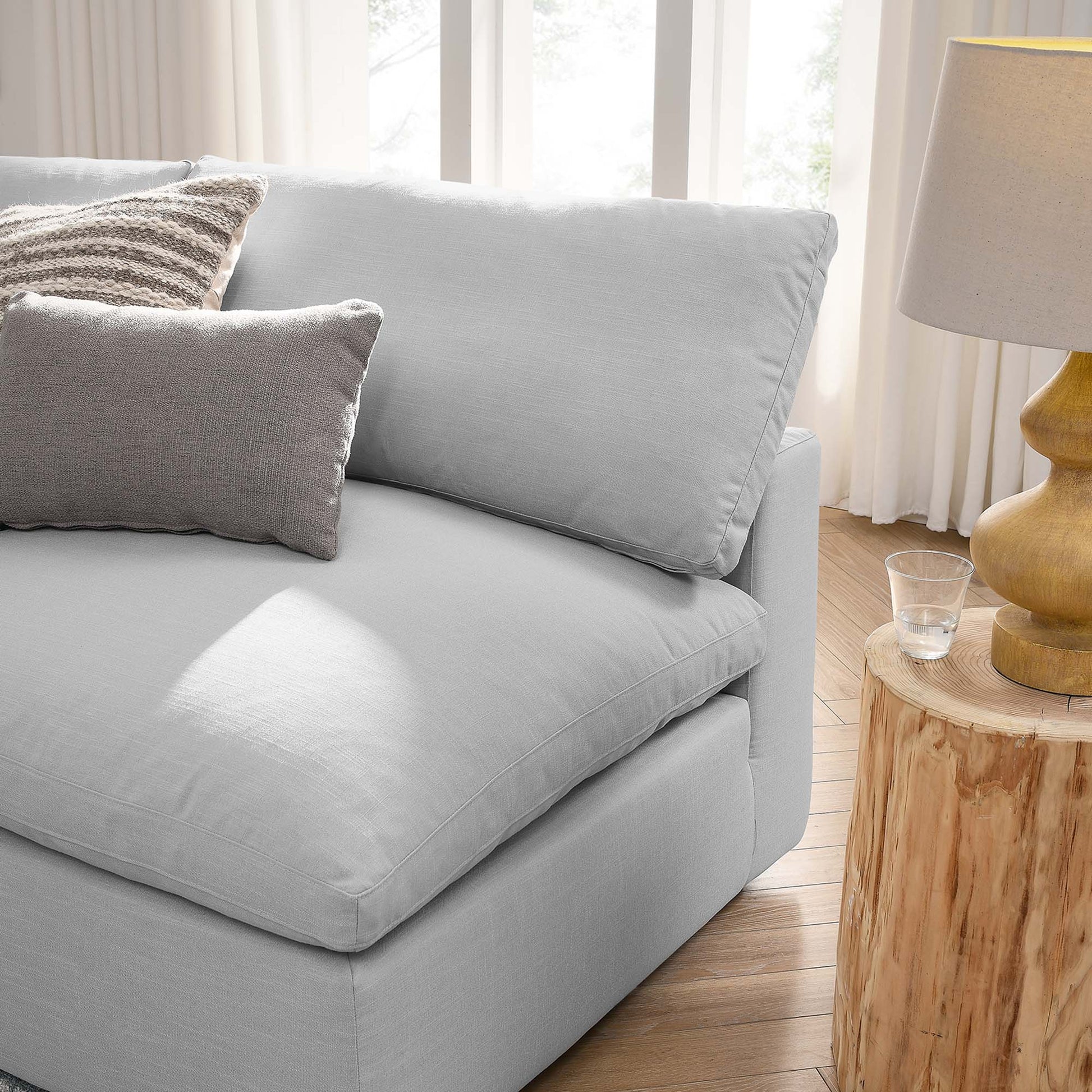 Commix 5-Piece Down Filled Overstuffed Armless Sectional Sofa