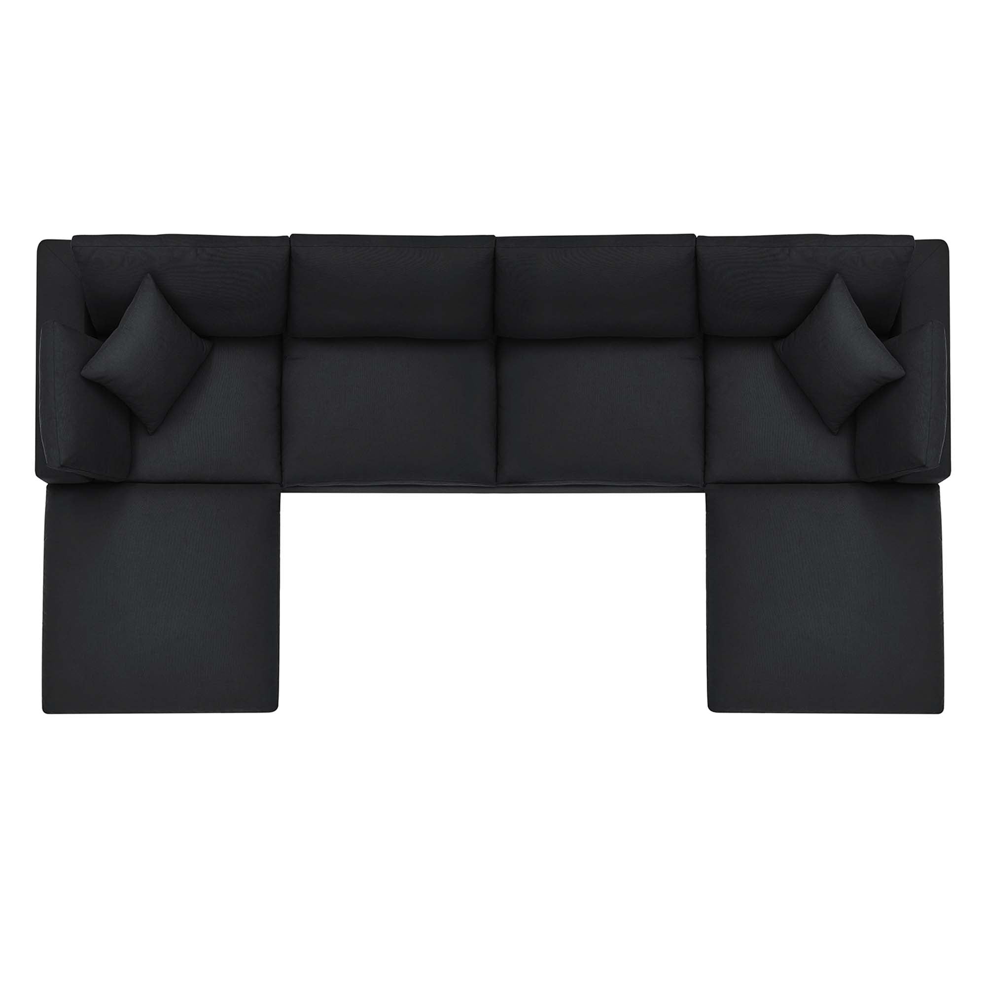 Commix 6-Piece Down Filled Overstuffed Sectional Sofa