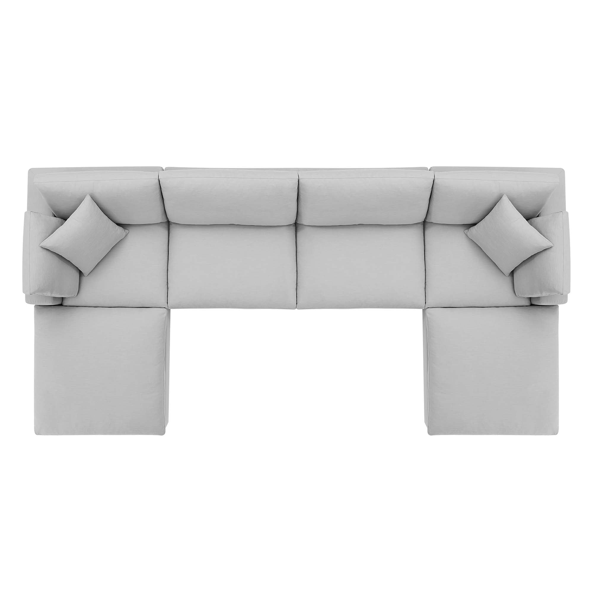 Commix 6-Piece Down Filled Overstuffed Sectional Sofa