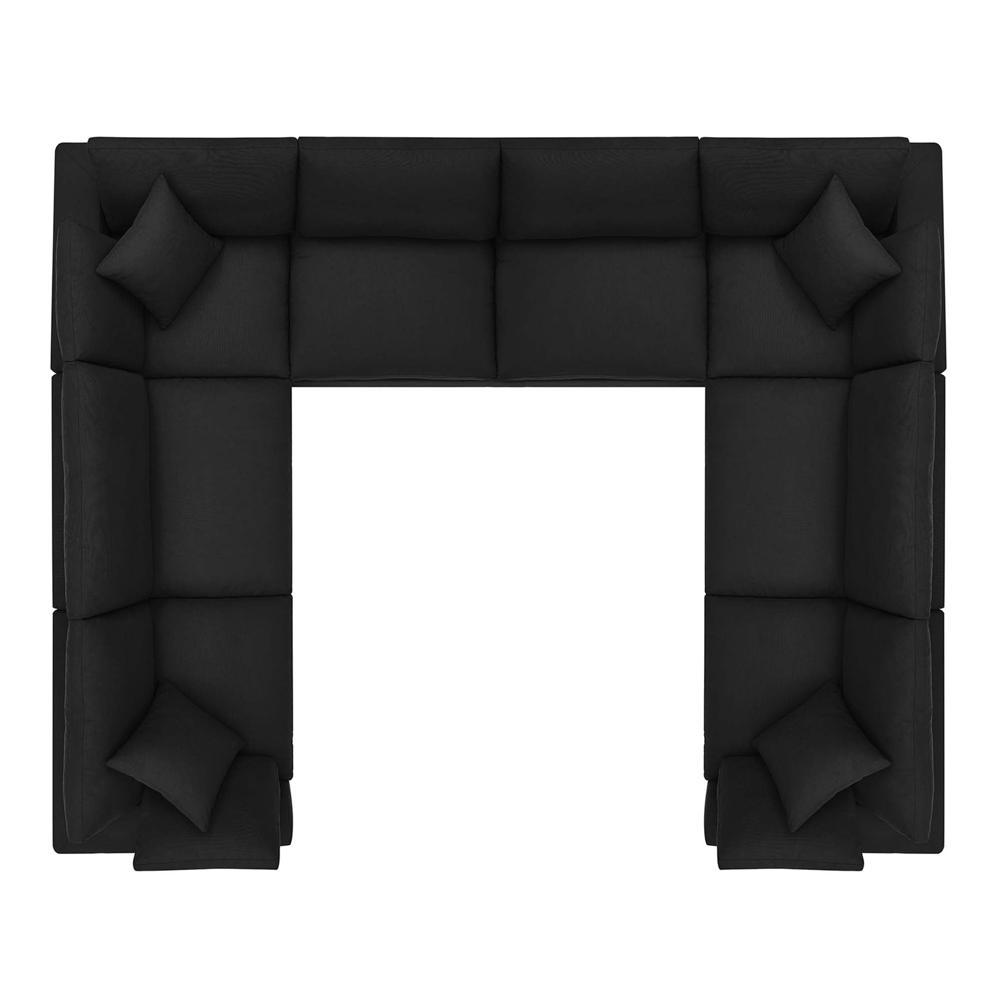 Commix 8-Piece Down Filled Overstuffed Sectional Sofa
