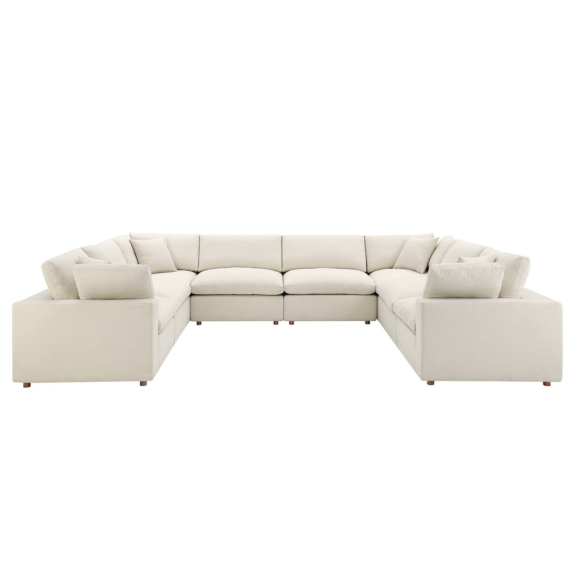 Commix 8-Piece Down Filled Overstuffed Sectional Sofa