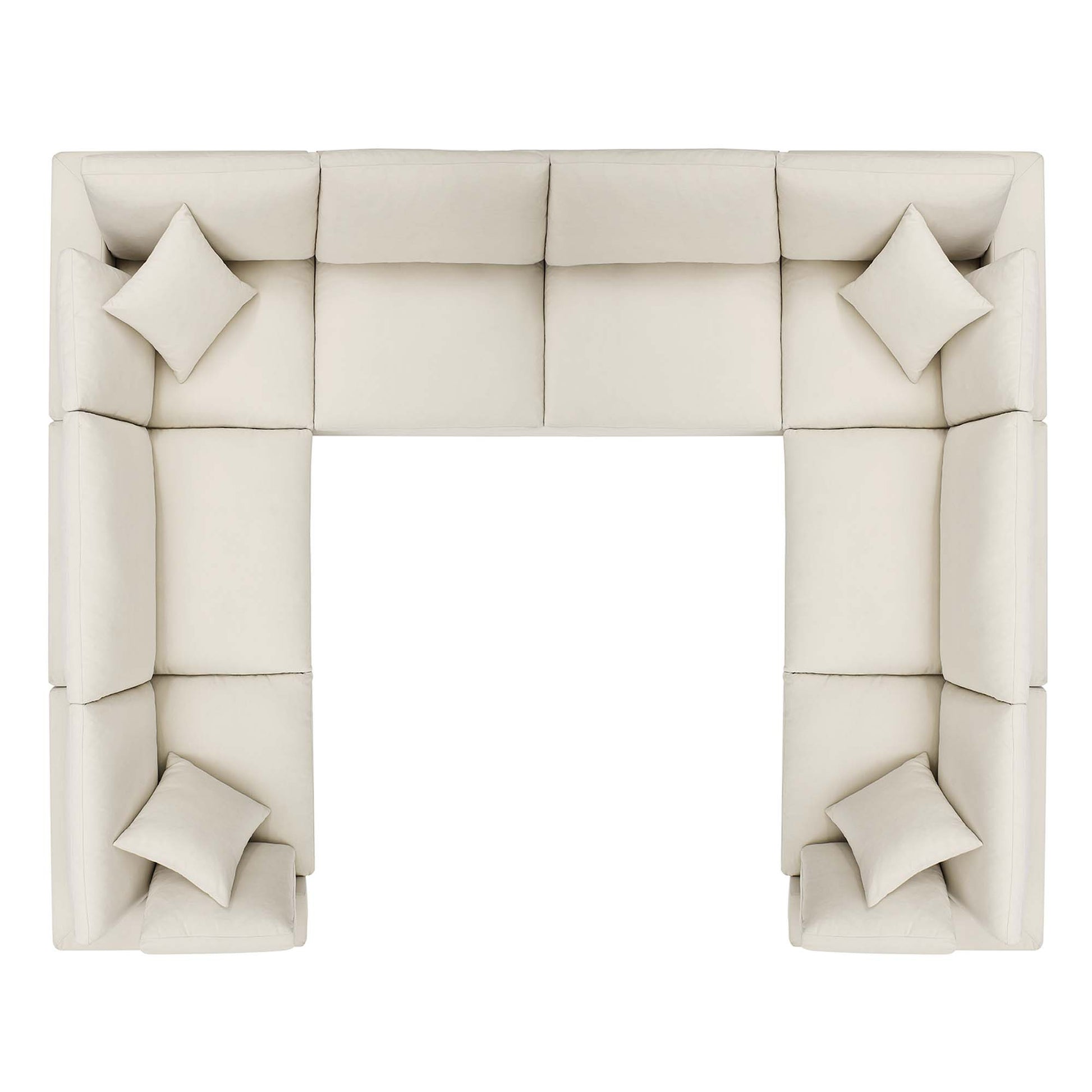 Commix 8-Piece Down Filled Overstuffed Sectional Sofa