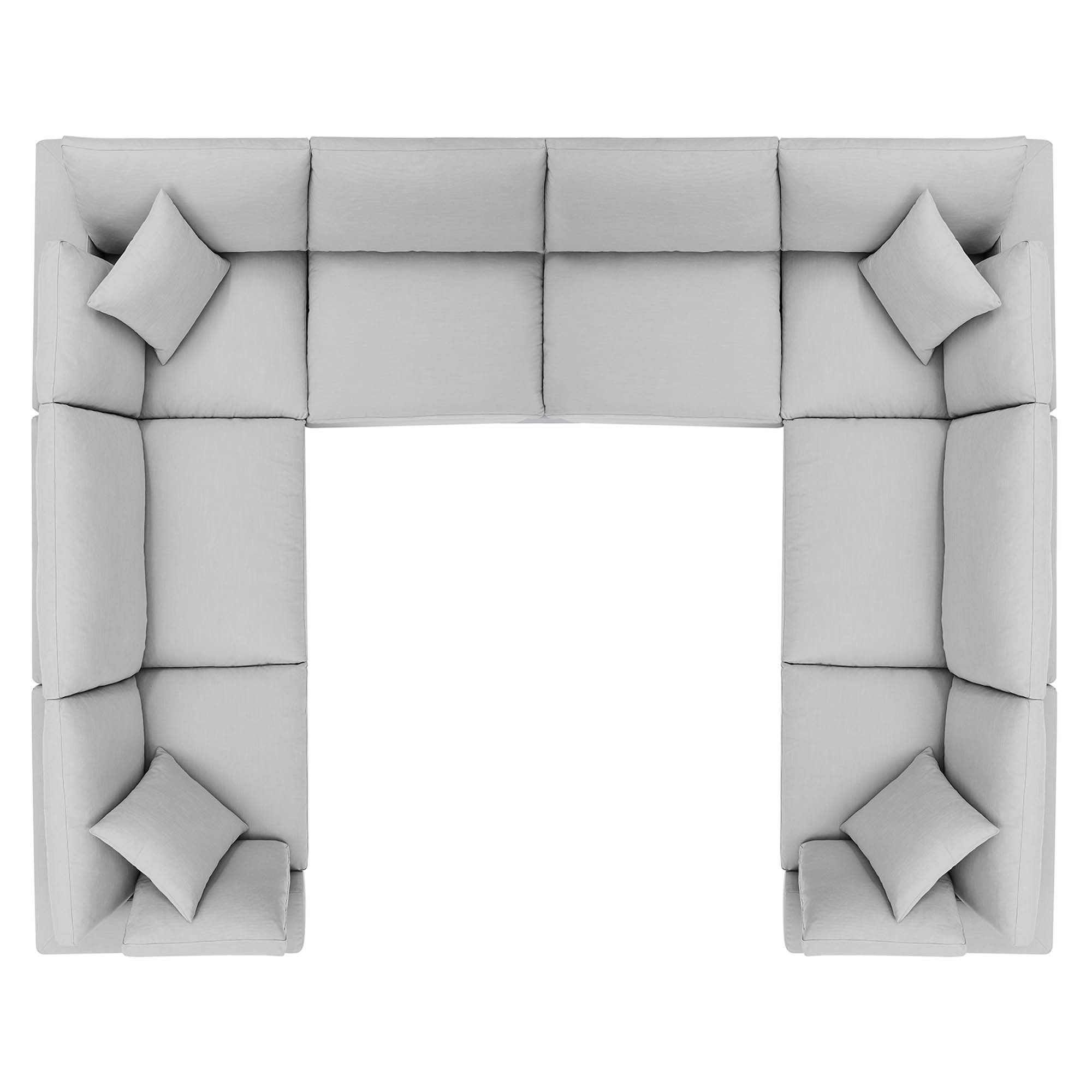 Commix 8-Piece Down Filled Overstuffed Sectional Sofa