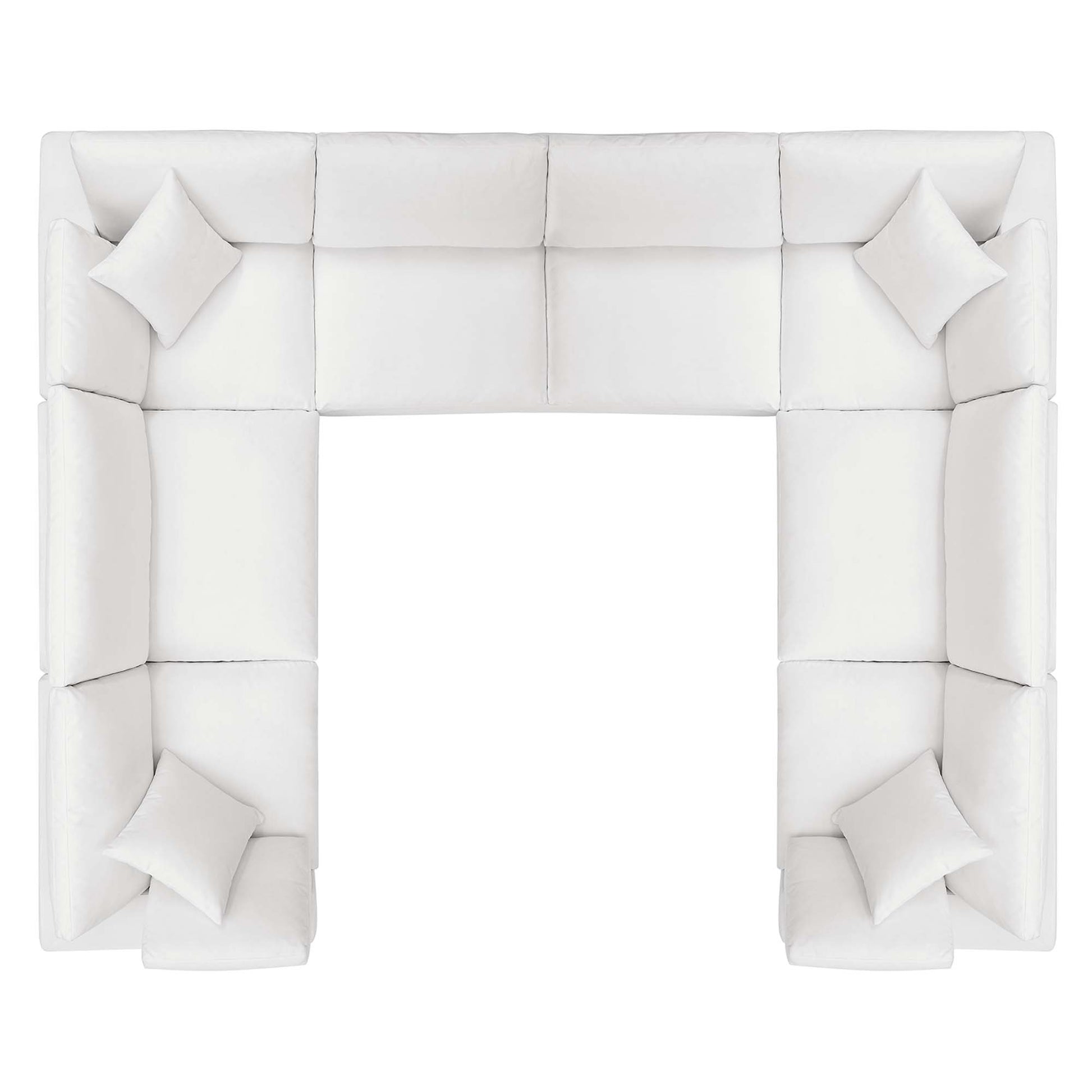 Commix 8-Piece Down Filled Overstuffed Sectional Sofa