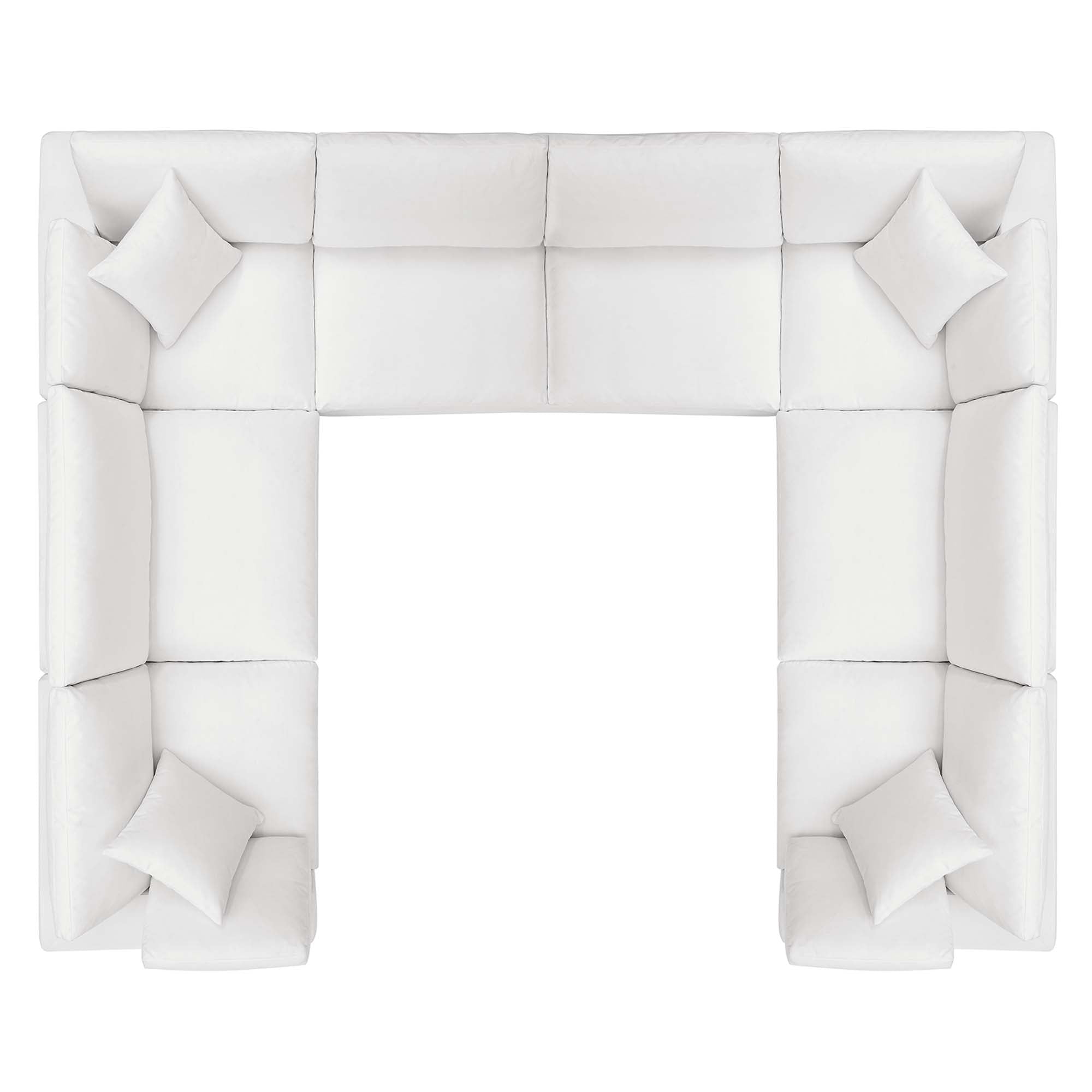 Commix 8-Piece Down Filled Overstuffed Sectional Sofa