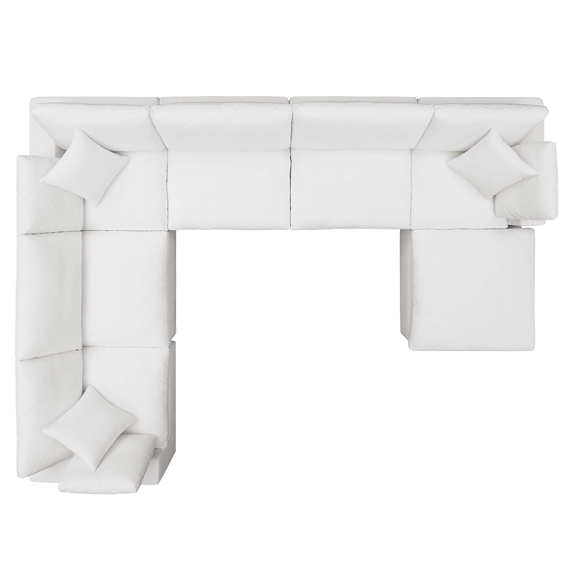 Commix 7-Piece Down Filled Overstuffed Sectional Sofa