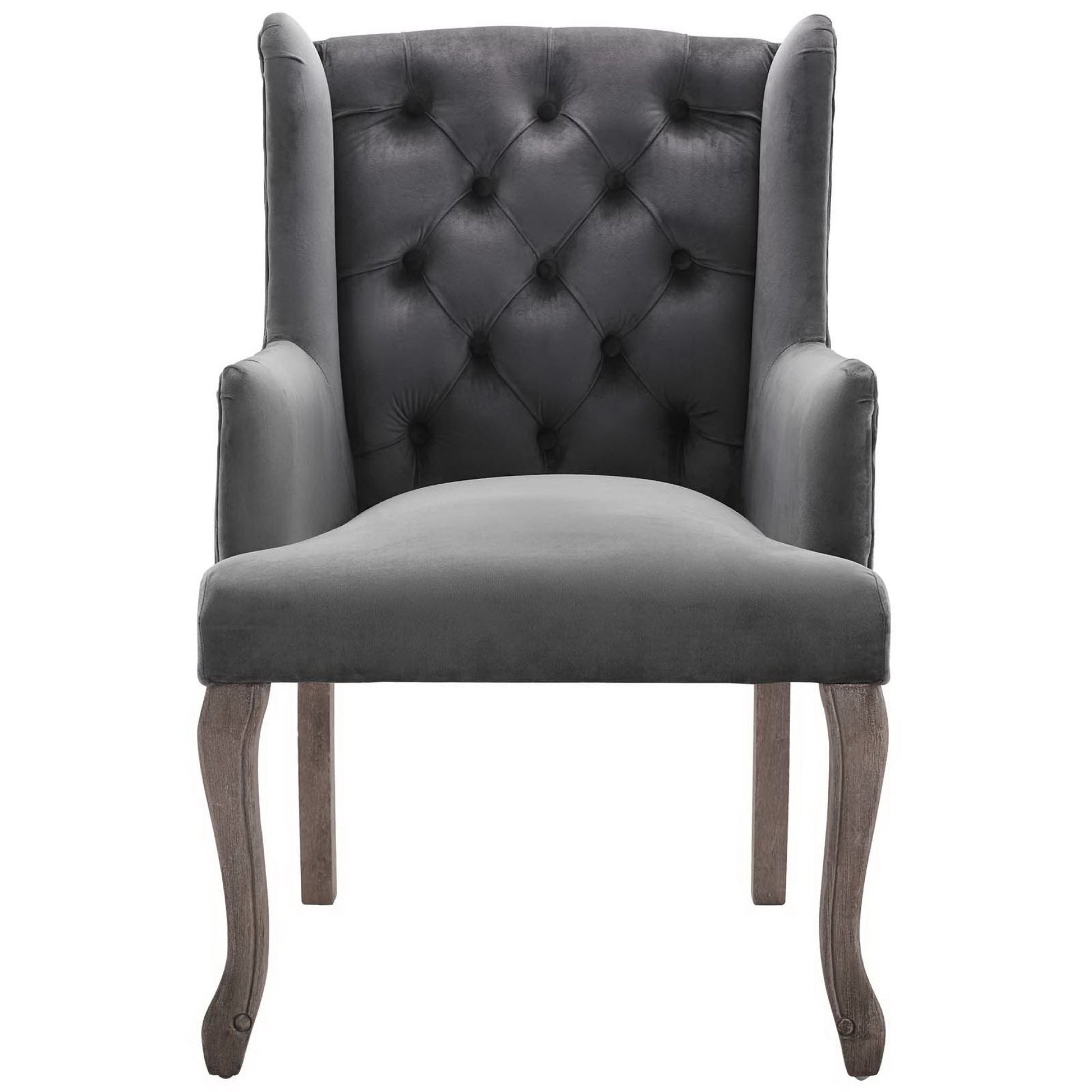 Realm French Vintage Dining Performance Velvet Armchair