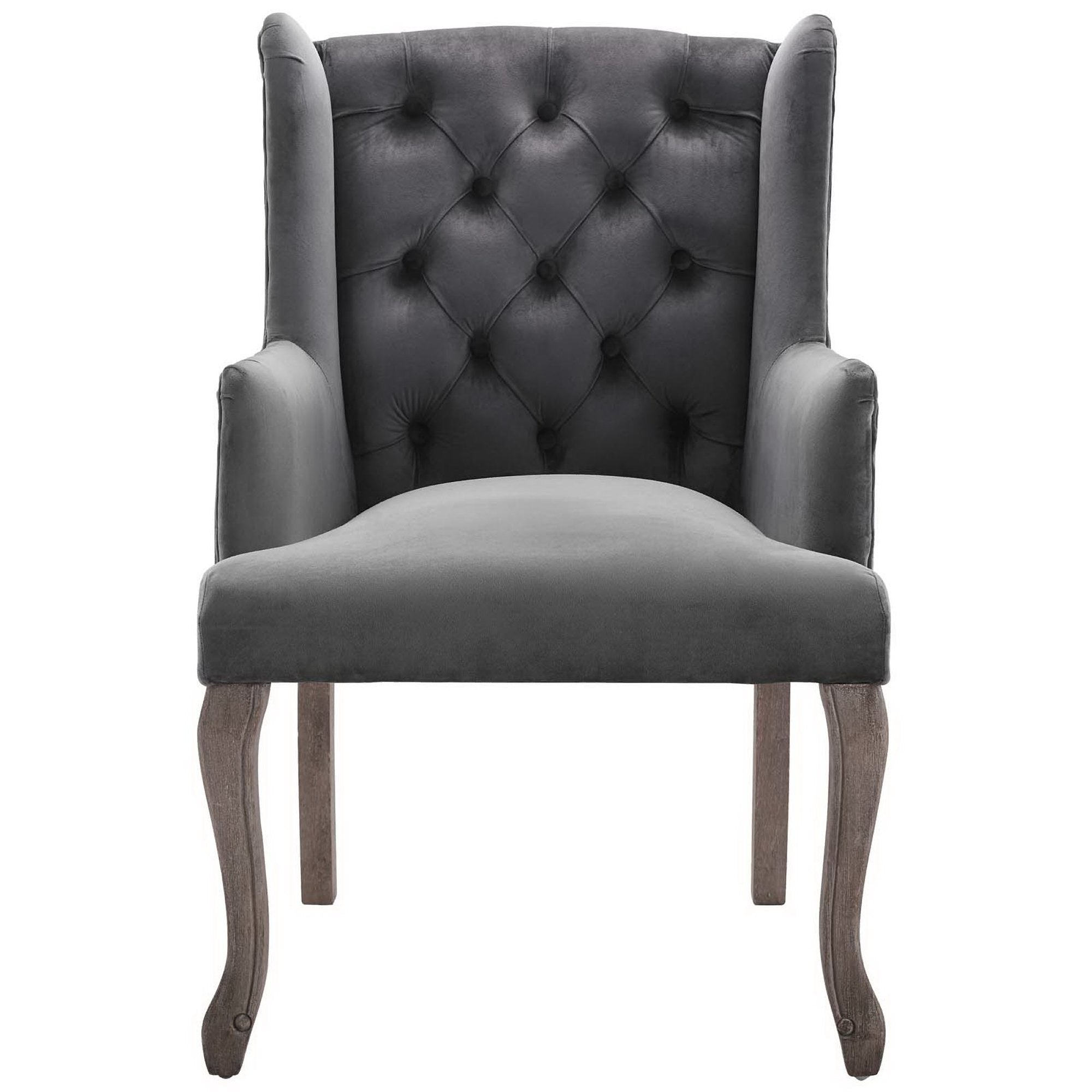 Realm French Vintage Dining Performance Velvet Armchair