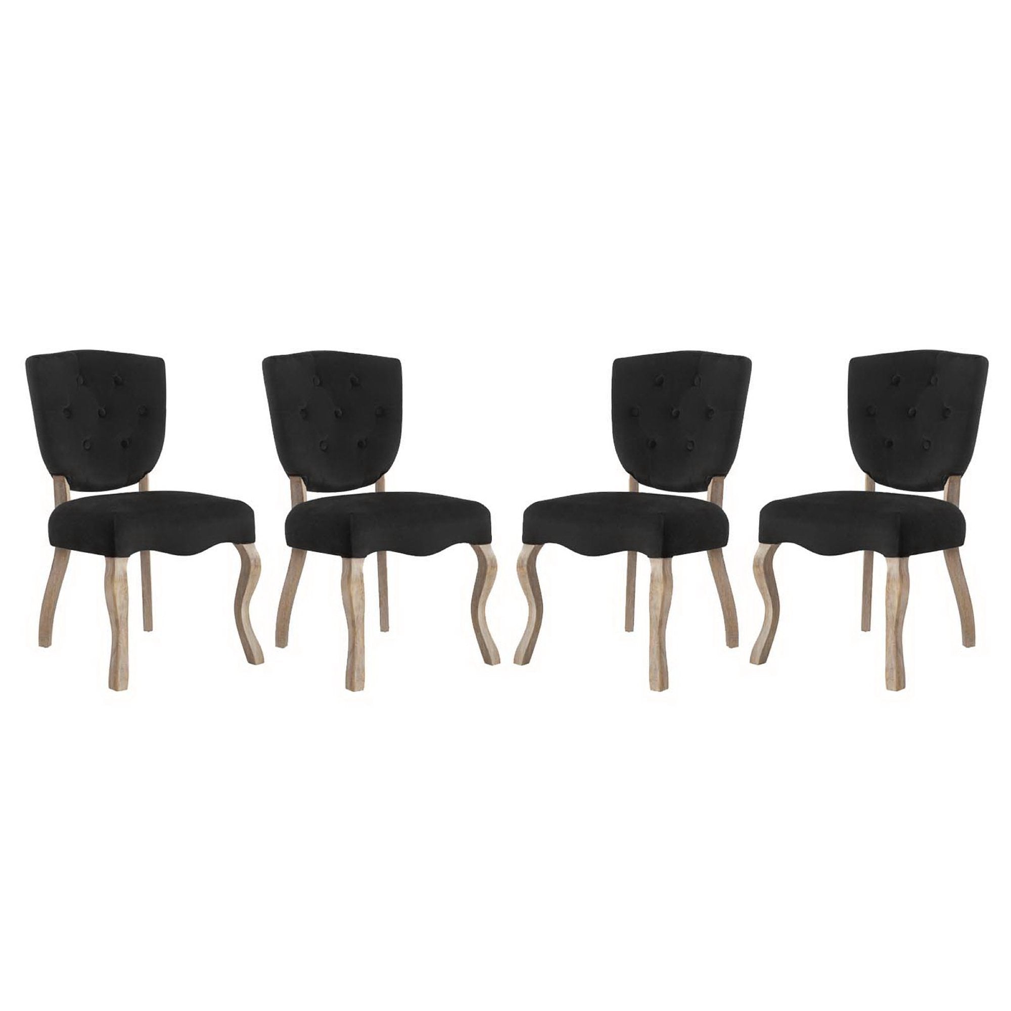 Array Dining Side Chair Set of 4 - Black