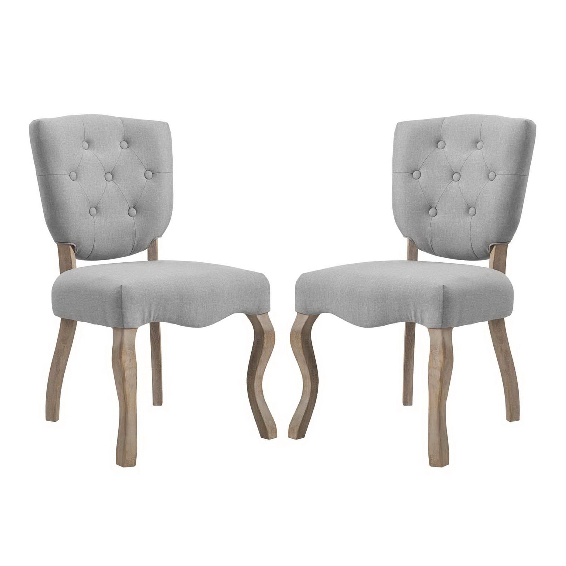 Array Dining Side Chair Set of 2 - Light Gray