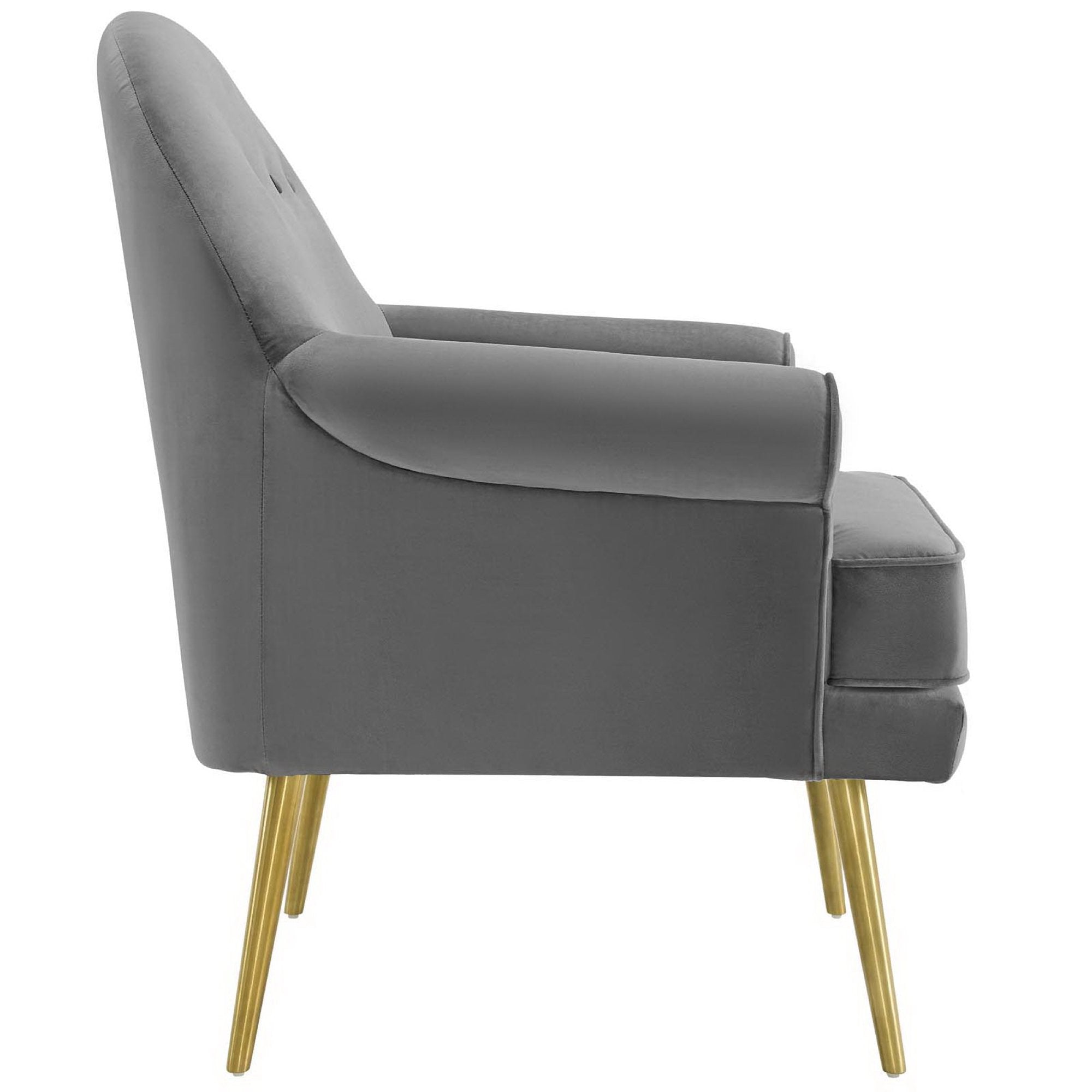 Revive Tufted Button Accent Performance Velvet Armchair - Navy