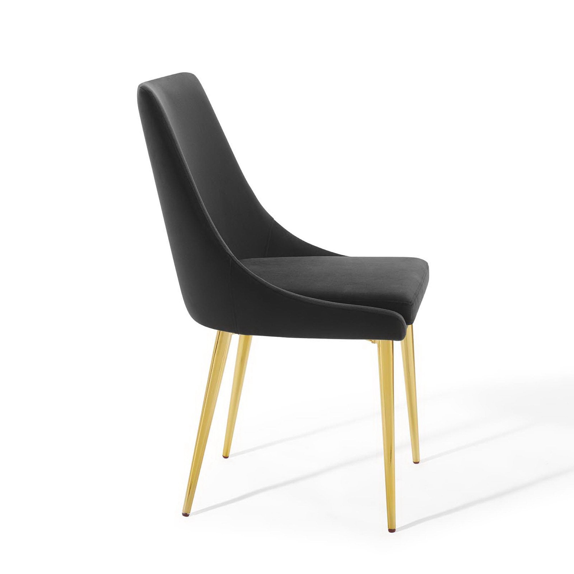 Viscount Modern Accent Performance Velvet Dining Chair - Navy