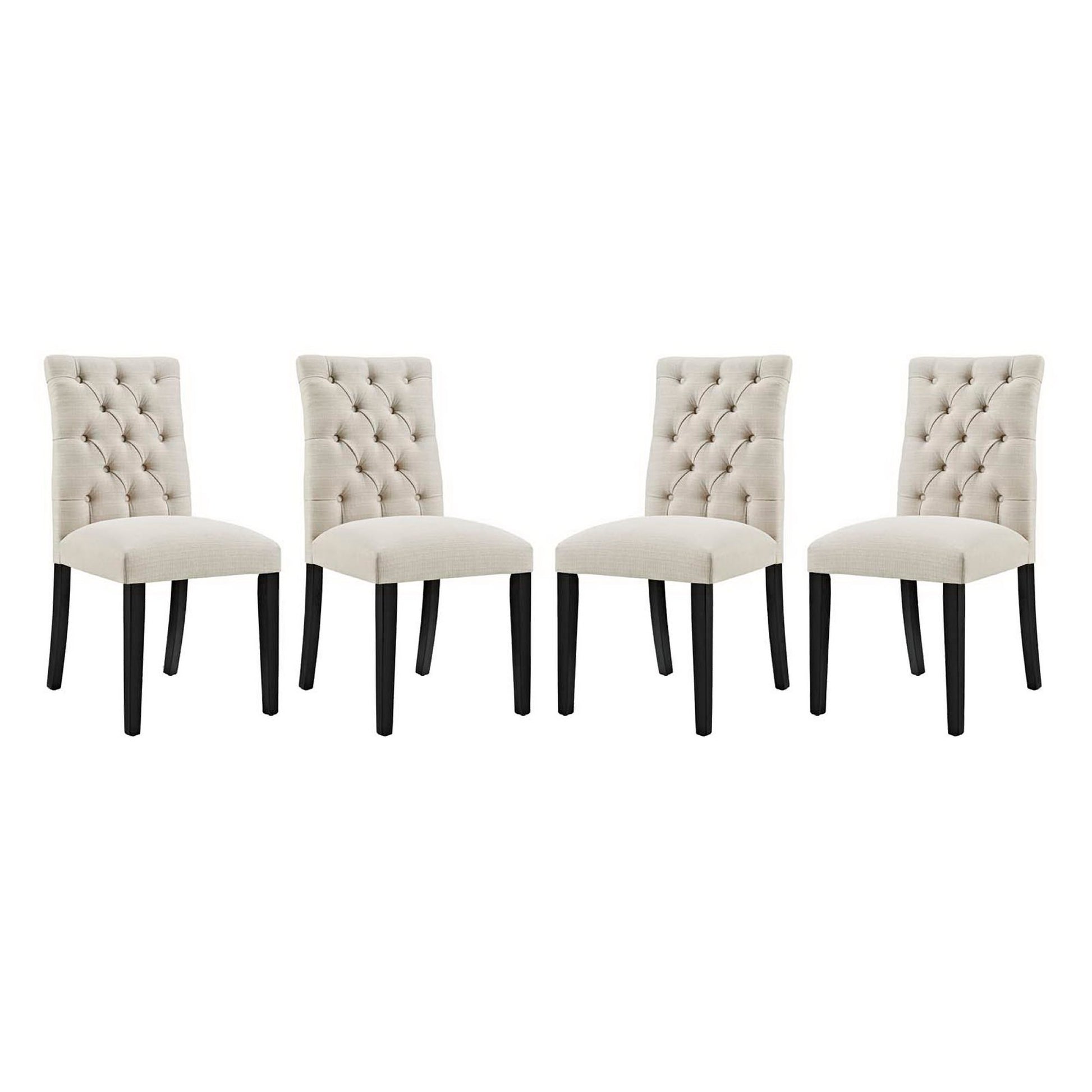 Duchess Dining Chair Fabric Set of 4 - Beige
