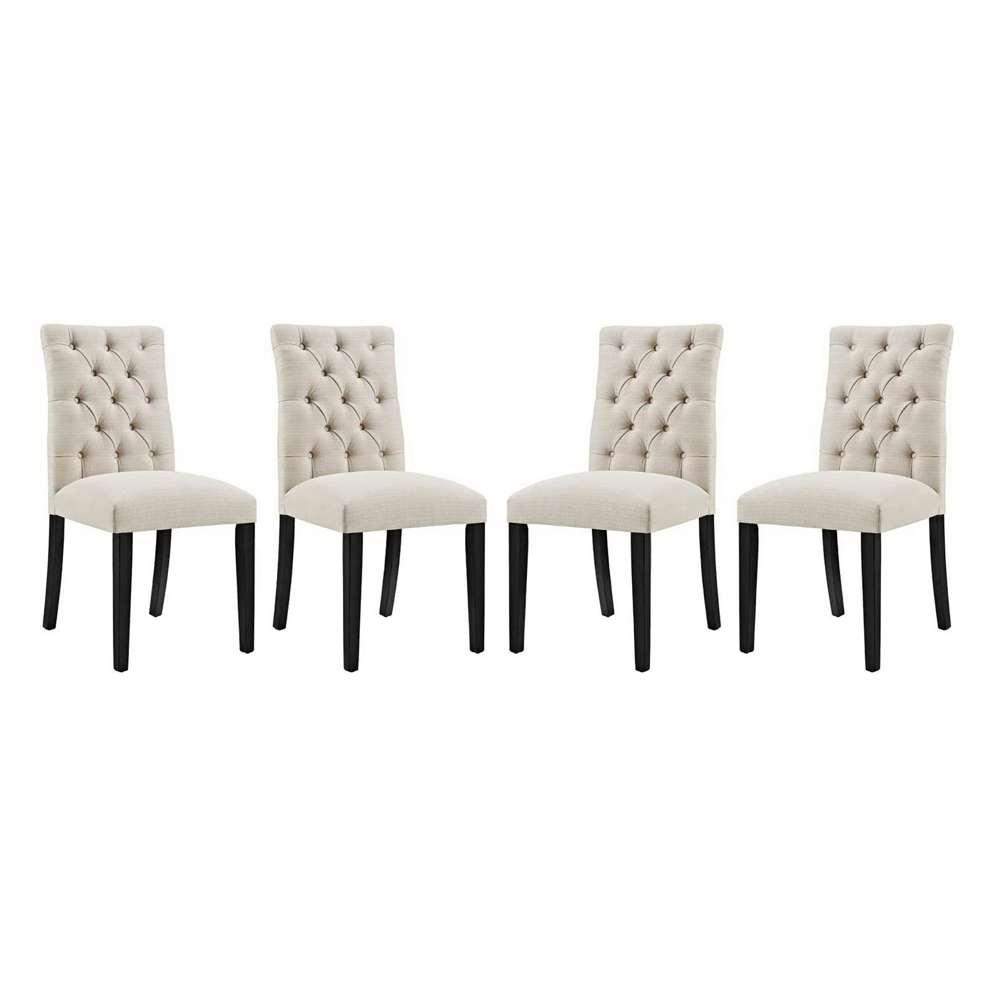 Duchess Dining Chair Fabric Set of 4 - Beige